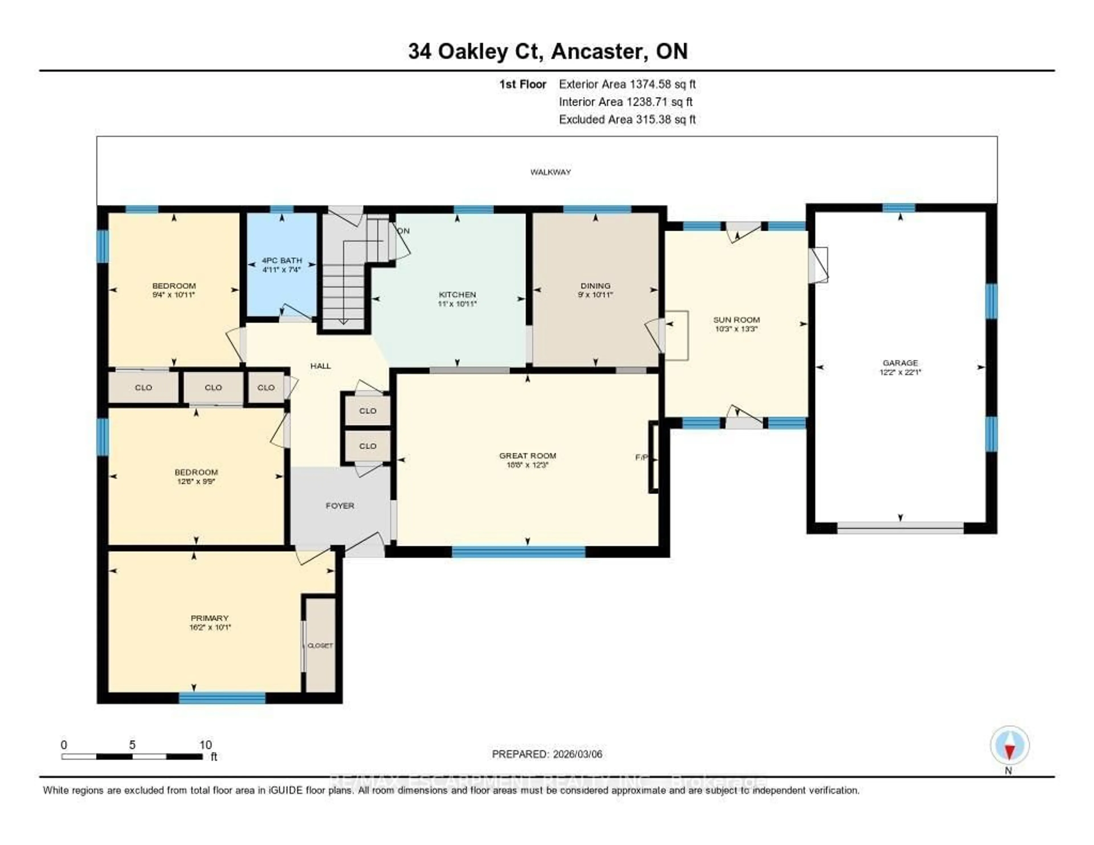 Floor plan for 34 Oakley Crt, Hamilton Ontario L9G 1T5