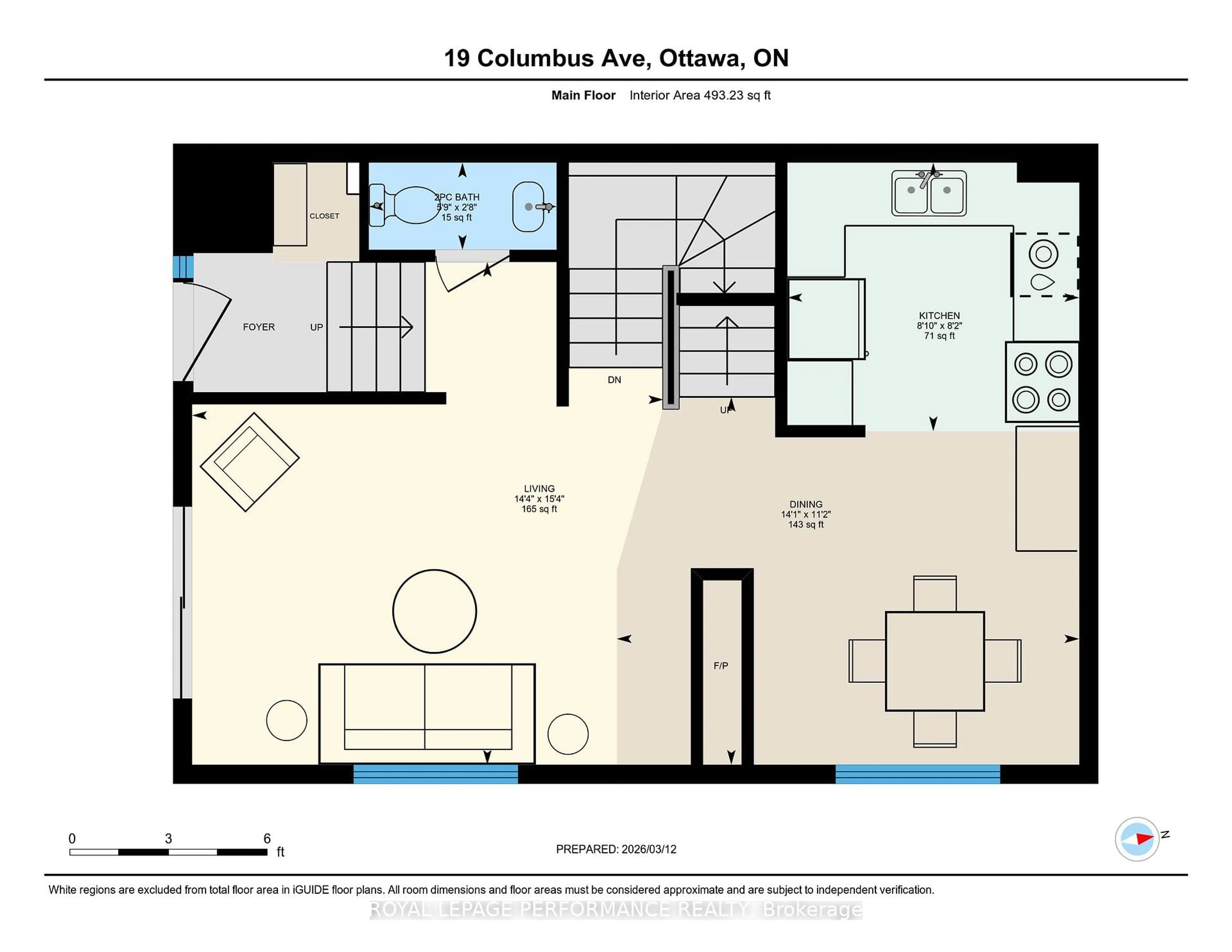 Floor plan for 19 Columbus Ave, Ottawa Ontario K1K 1R2