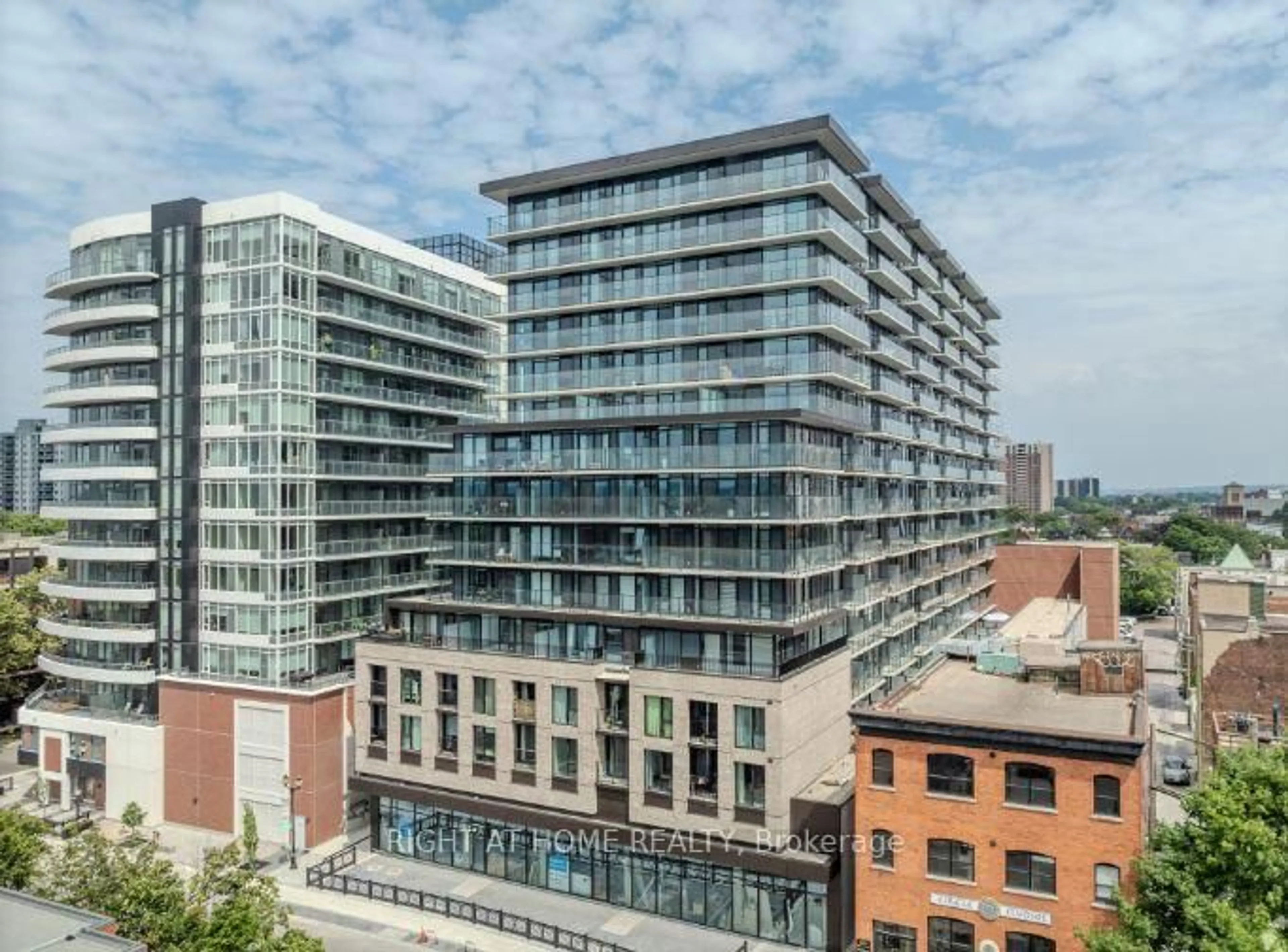 A pic from outside/outdoor area/front of a property/back of a property/a pic from drone, city buildings view from balcony for 1 Jarvis St #1111, Hamilton Ontario L8R 0A8