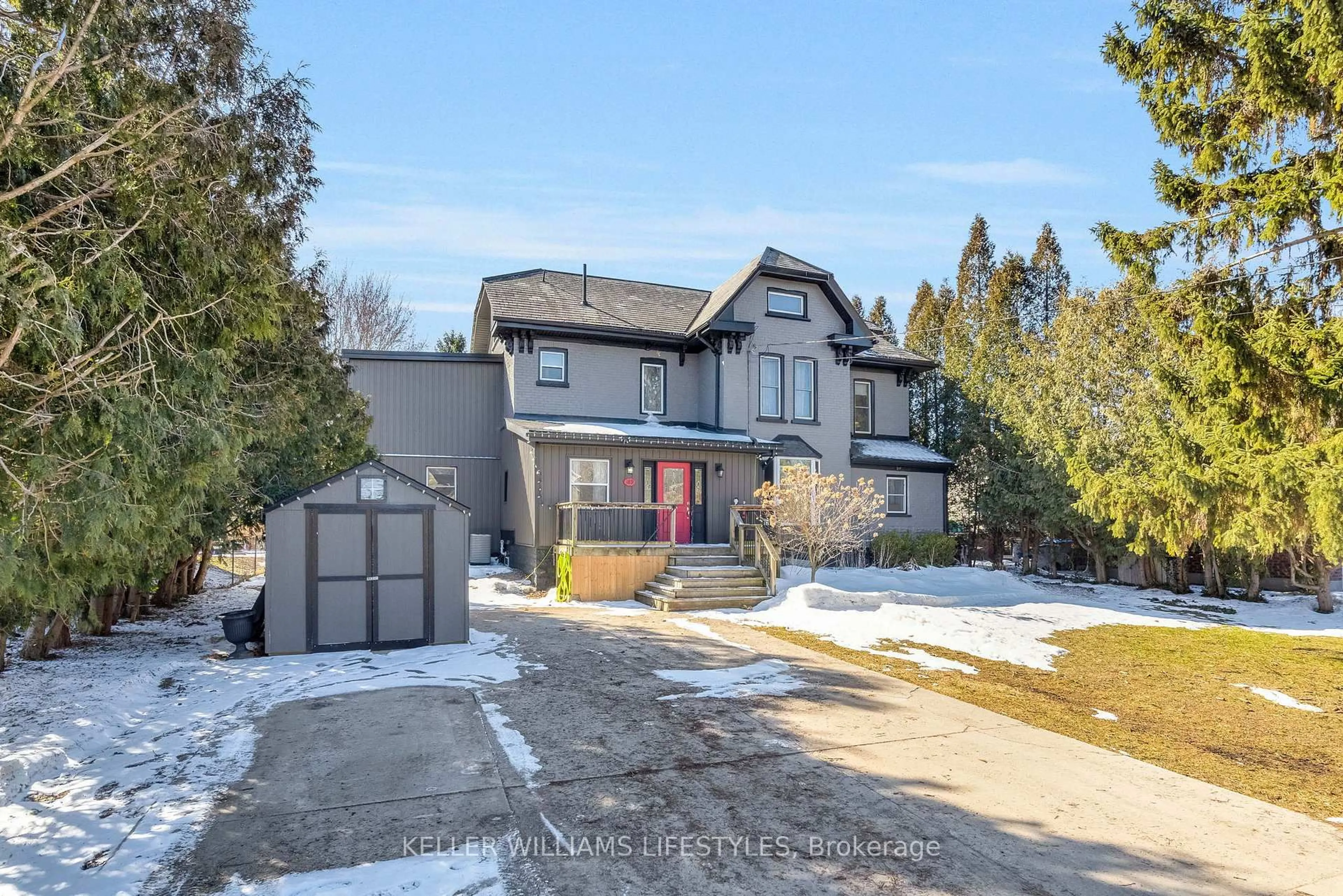 Home with brick exterior material, street for 189 Church St, North Middlesex Ontario N0M 1A0