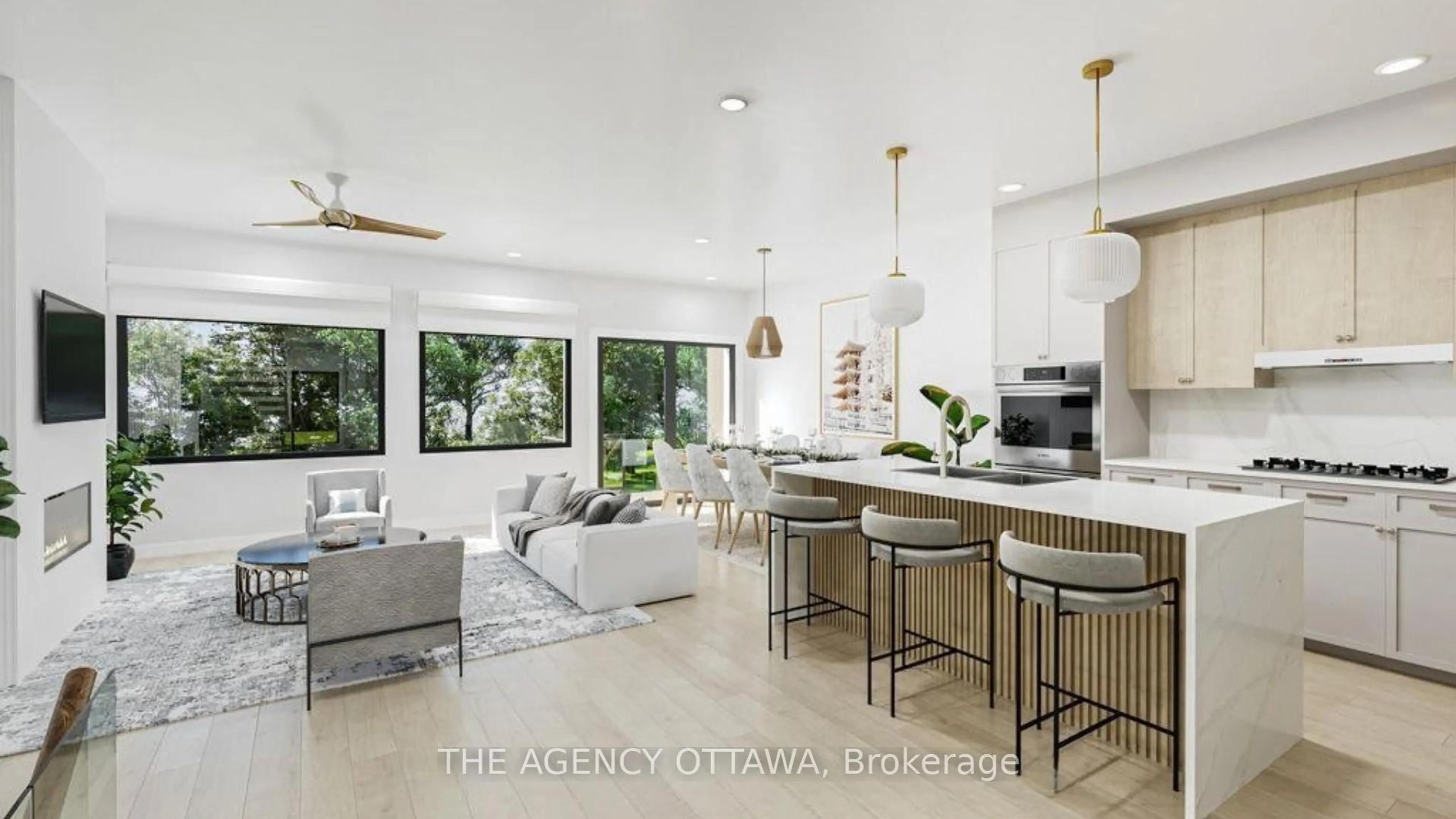 Open concept kitchen, ceramic/tile floor for 533 Adventure Private, Ottawa Ontario K1V 9R2