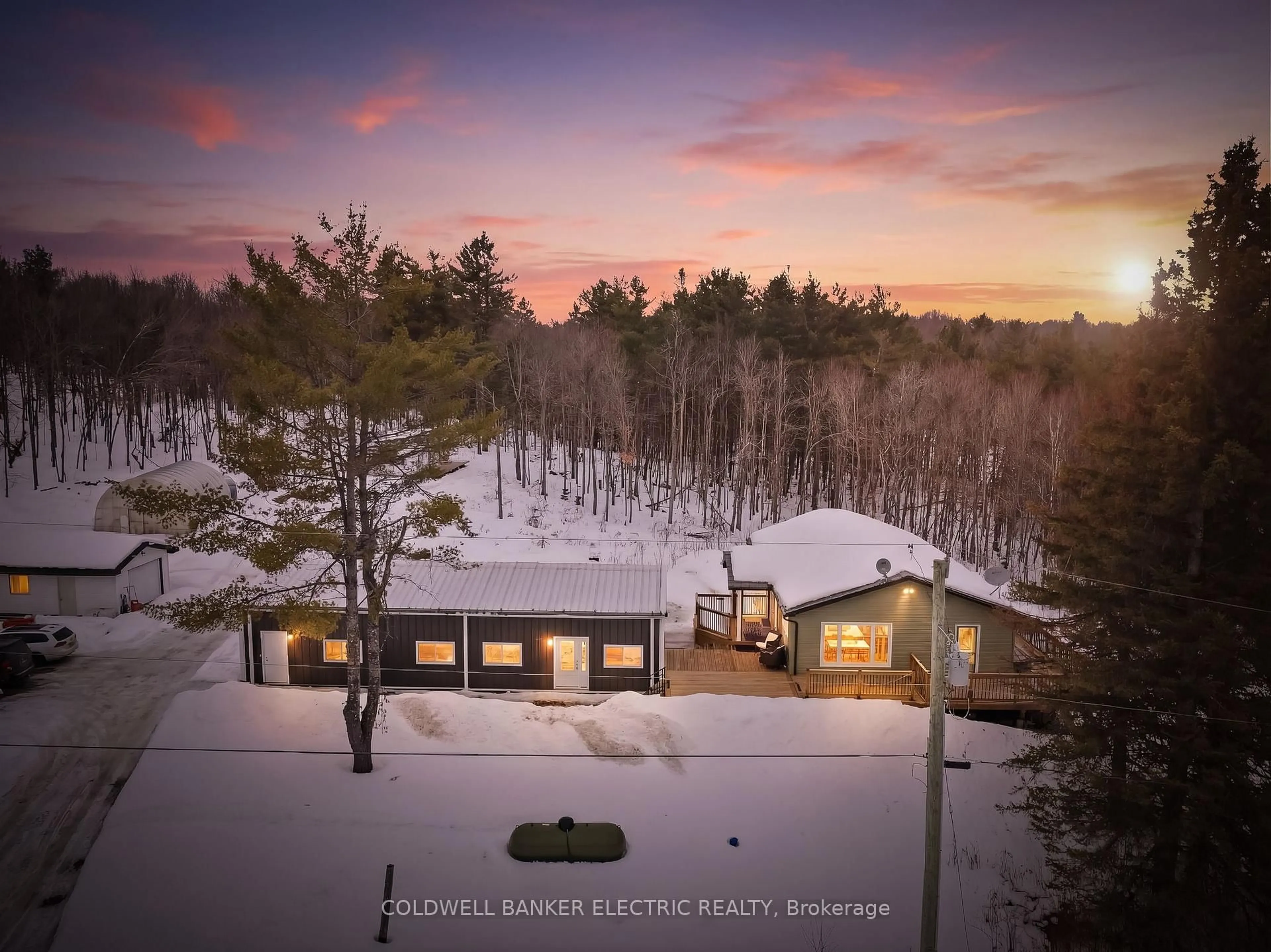 A pic from outside/outdoor area/front of a property/back of a property/a pic from drone, forest/trees view for 1211 Gelert Rd, Minden Hills Ontario K0M 2K0