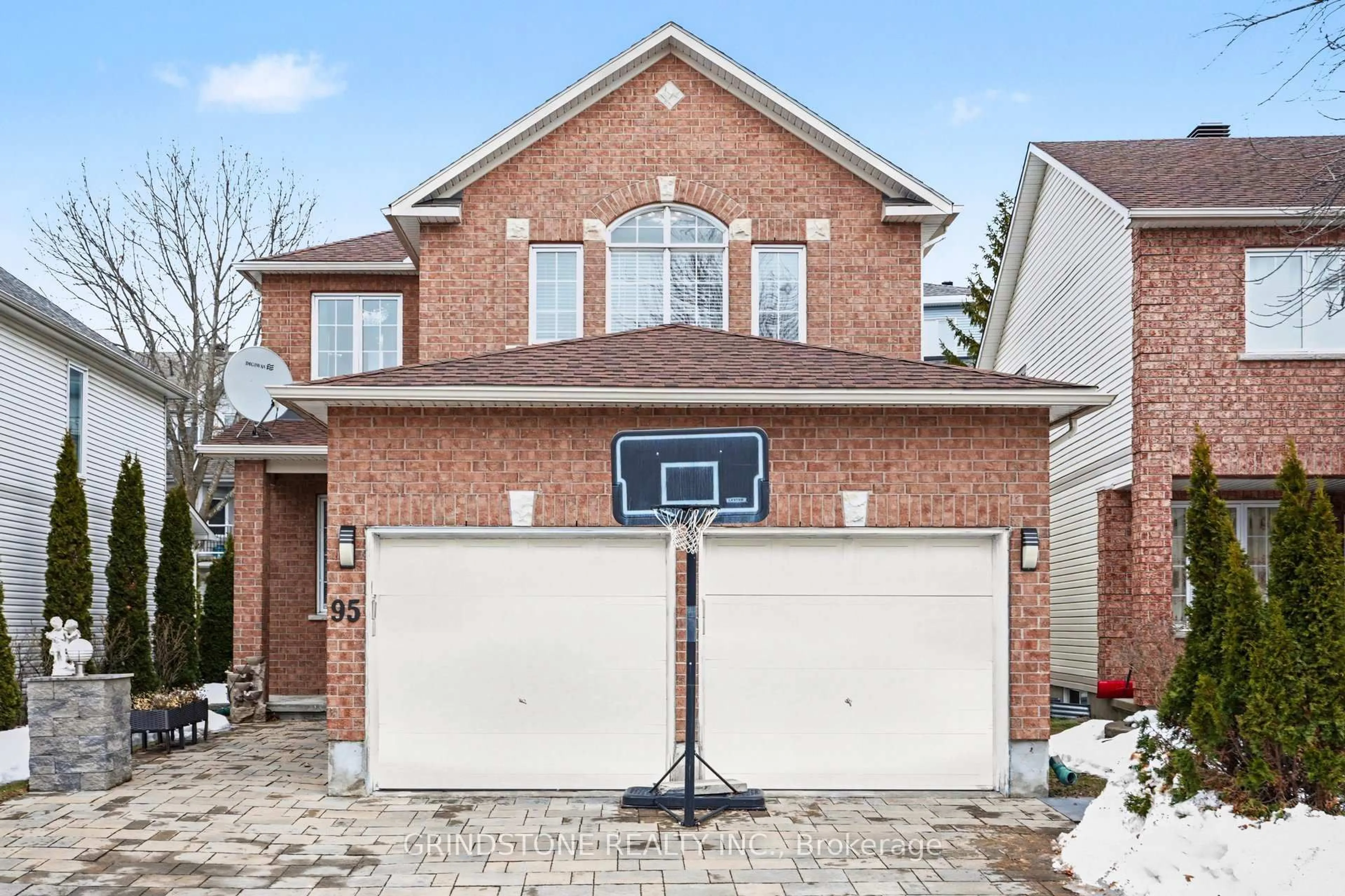 Home with brick exterior material, street for 95 Evanshen Cres, Kanata Ontario K2K 2X7