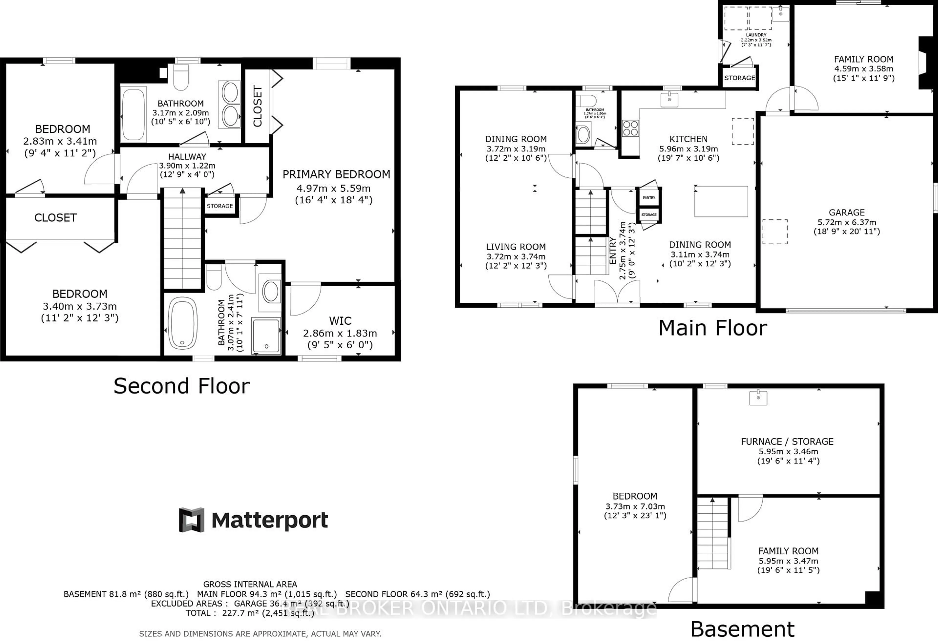 Floor plan for 196 Wychwood Park, London North Ontario N6G 1R9