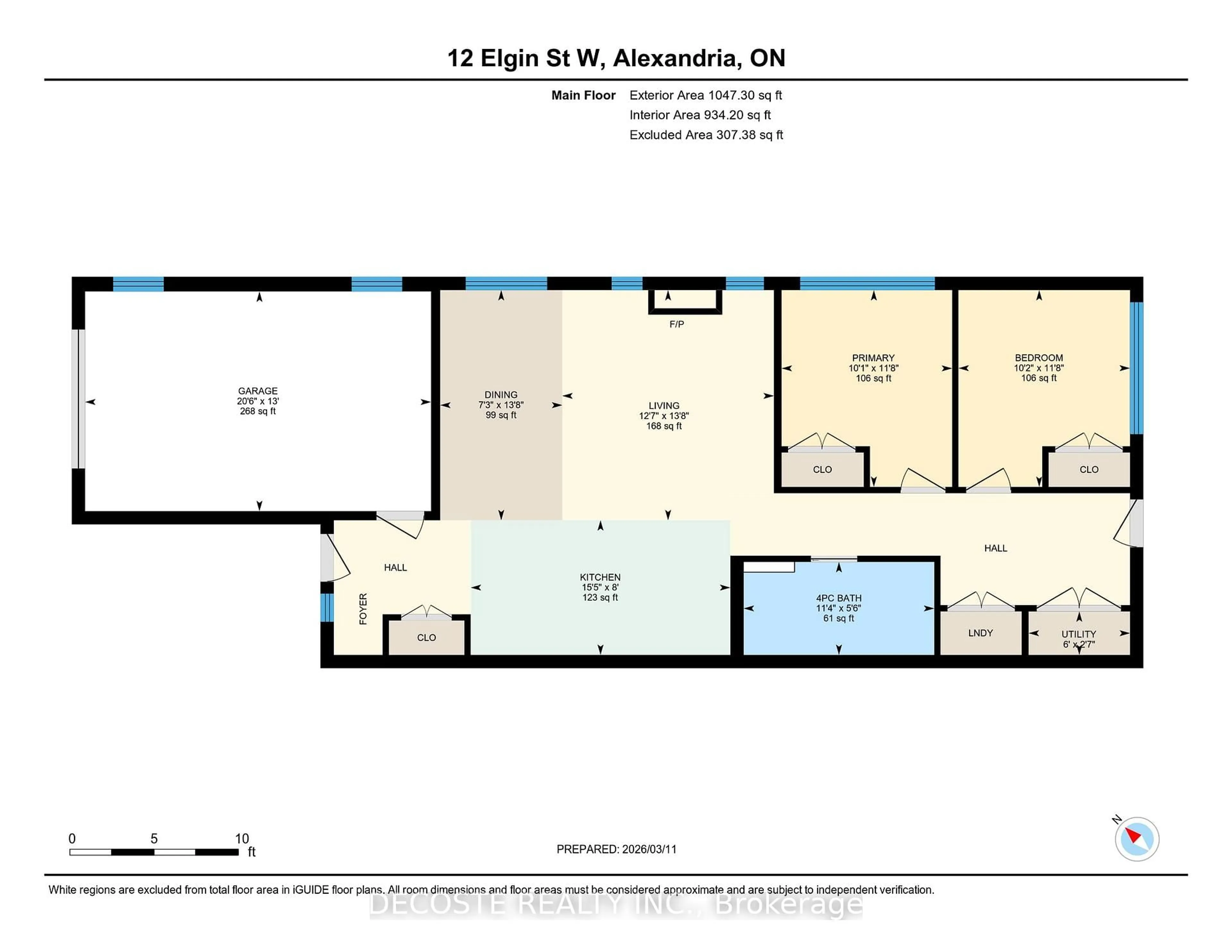Floor plan for 12 Elgin St, North Glengarry Ontario K0C 1A0