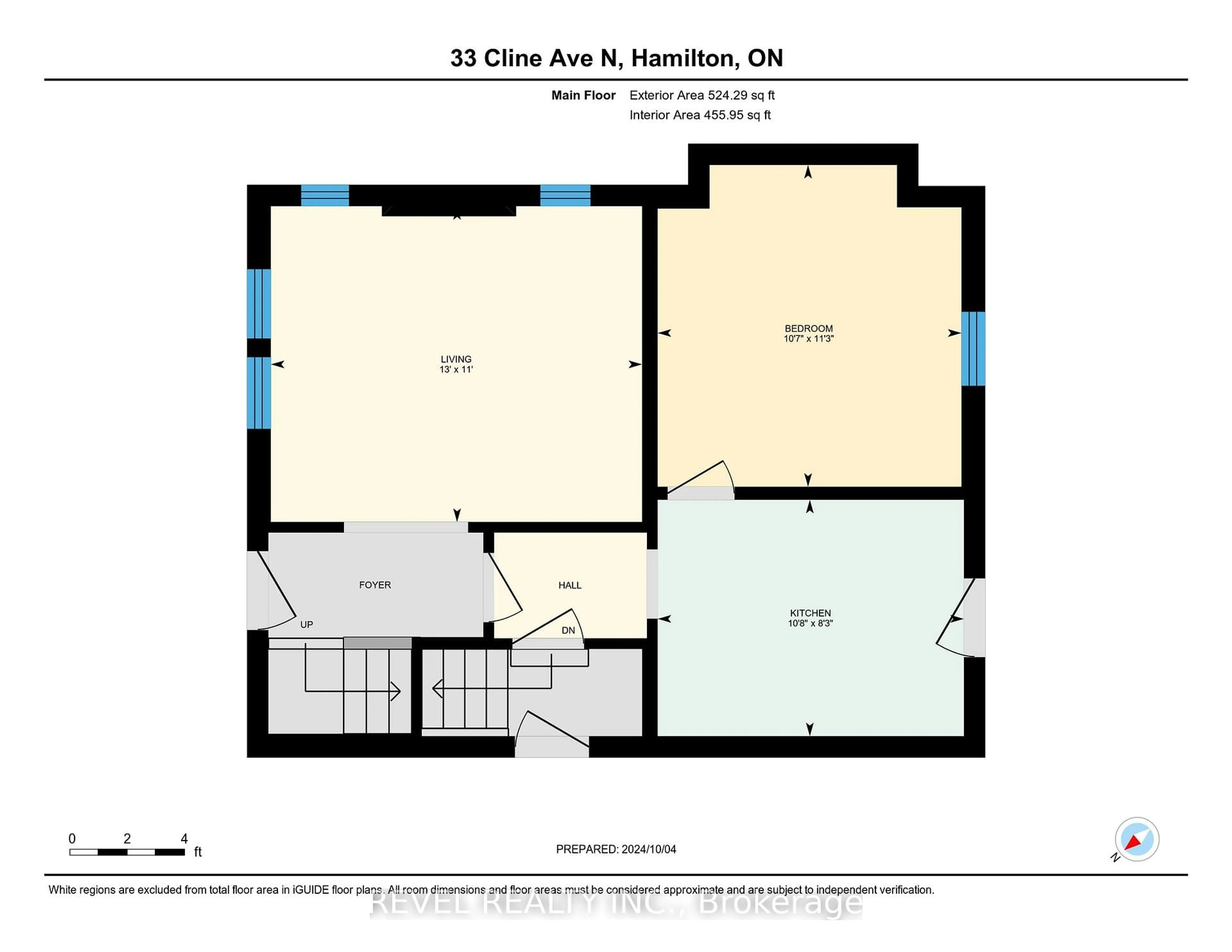 Floor plan for 33 Cline Ave, Hamilton Ontario L8S 3Z3