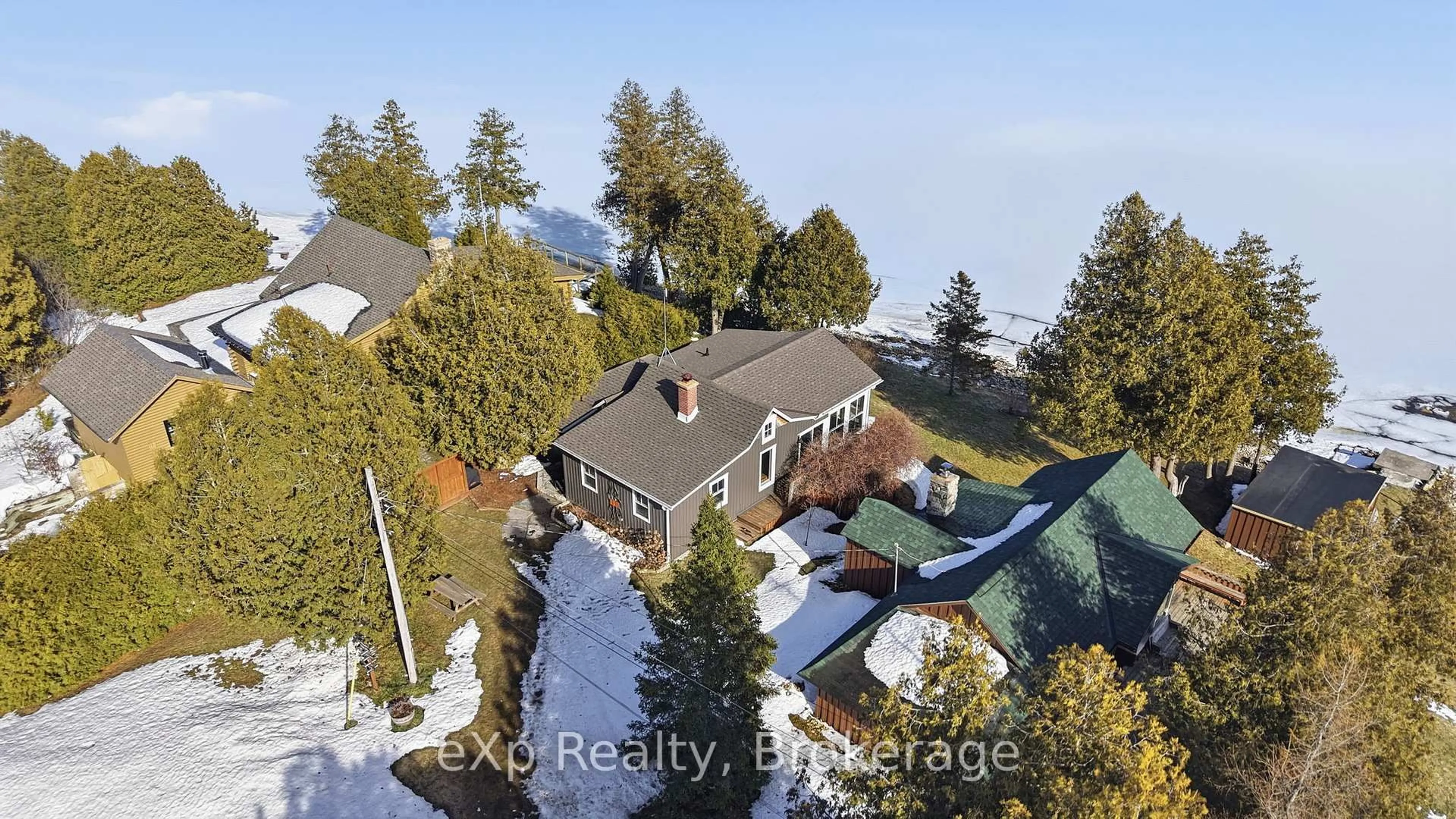 A pic from outside/outdoor area/front of a property/back of a property/a pic from drone, unknown for 231 Tamarac Rd, Northern Bruce Peninsula Ontario N0H 2M0