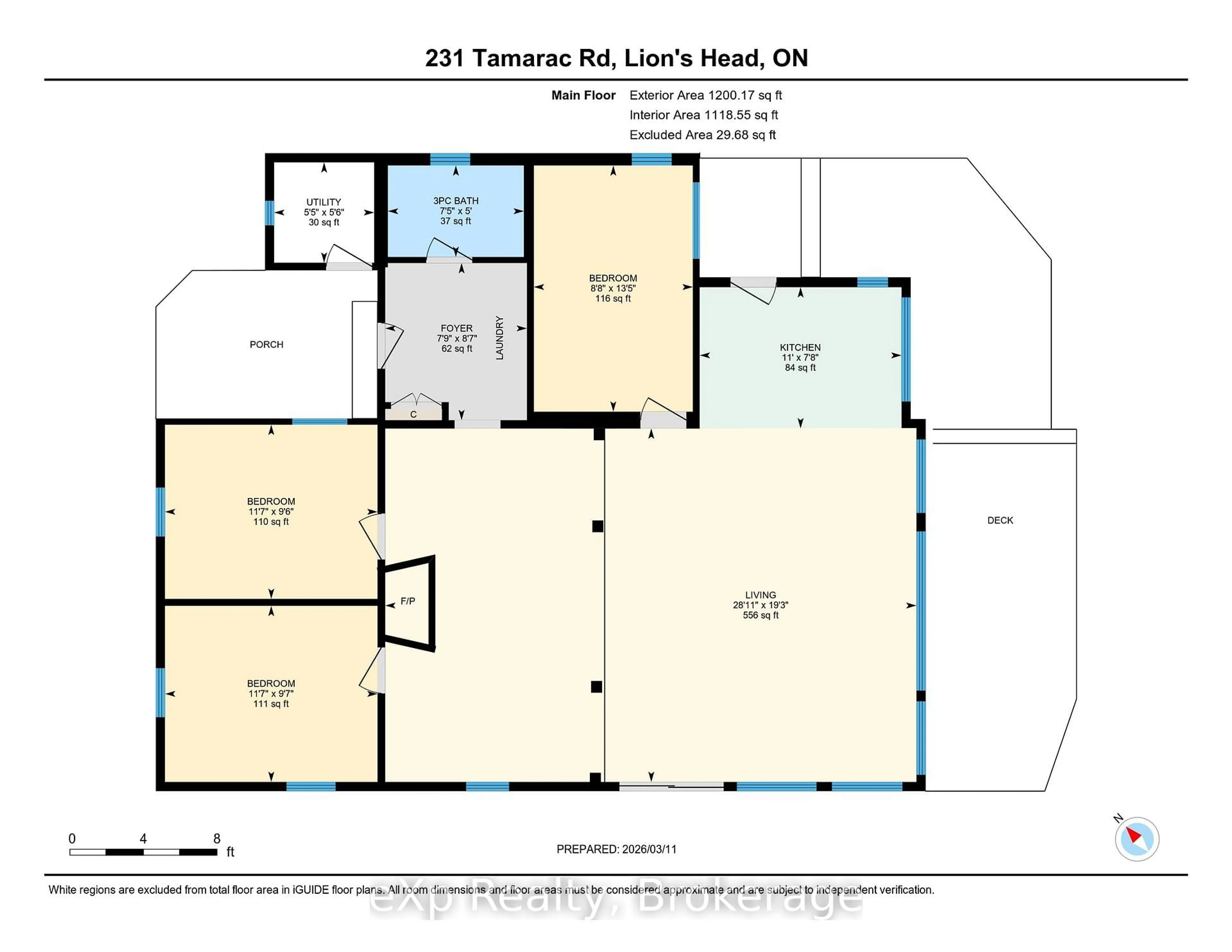 Floor plan for 231 Tamarac Rd, Northern Bruce Peninsula Ontario N0H 2M0