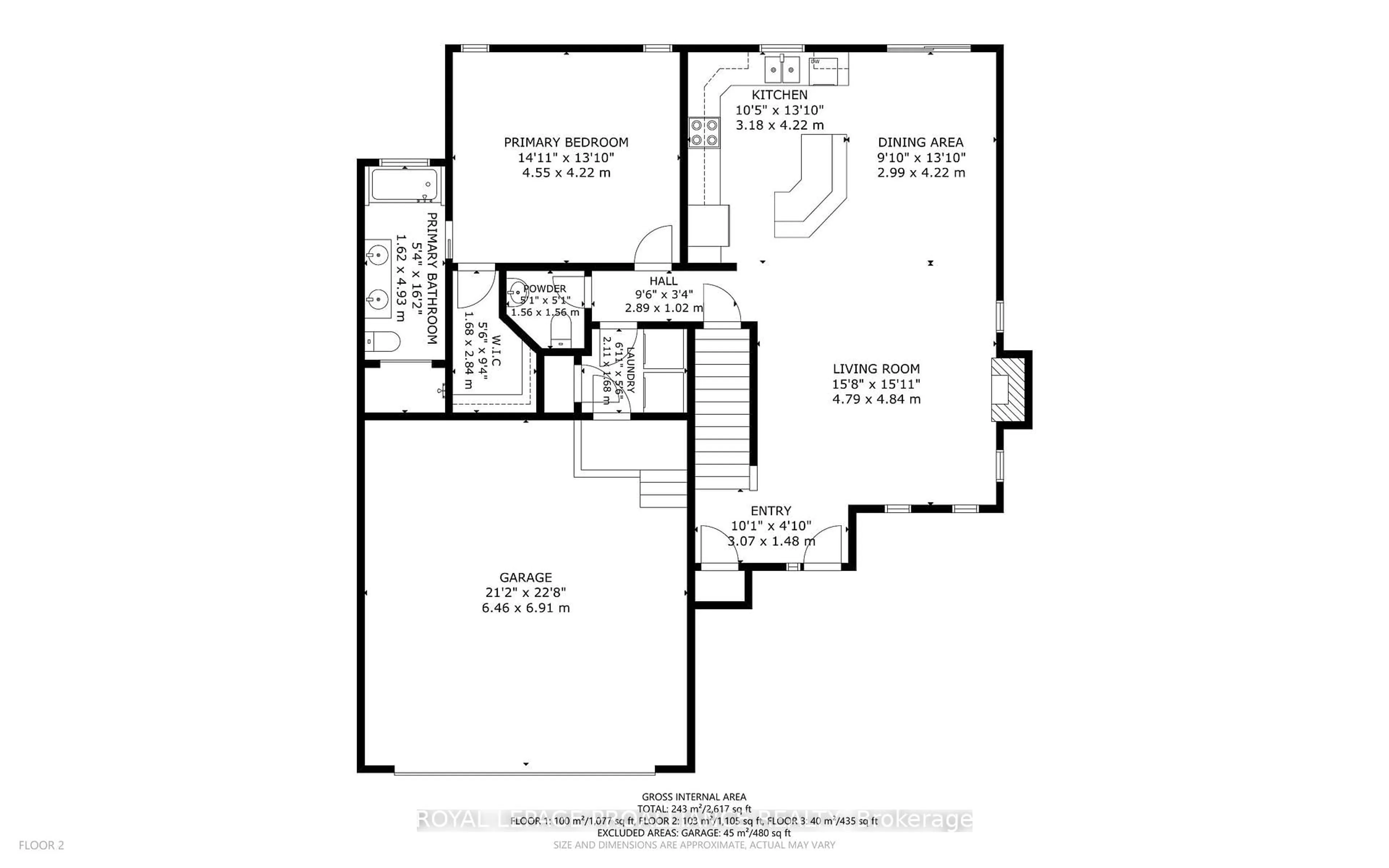 Floor plan for 403 Brock St, Brockville Ontario K6V 6E8