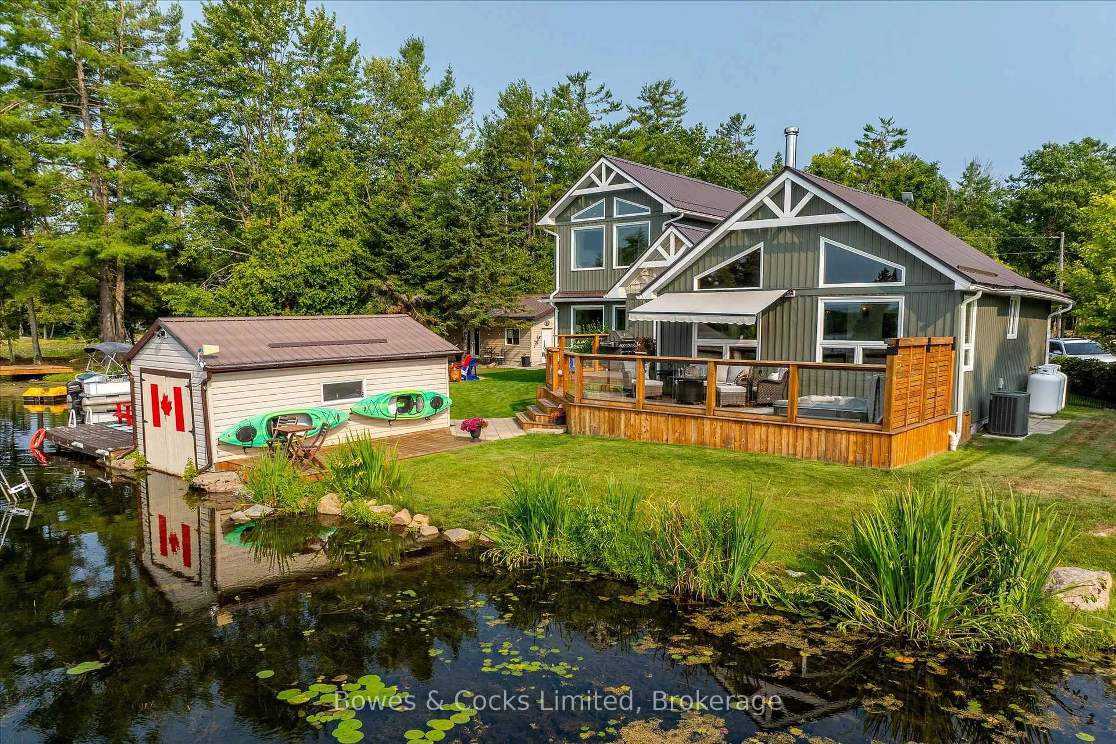 A pic from outside/outdoor area/front of a property/back of a property/a pic from drone, water/lake/river/ocean view for 2151 Little Chipmunk Rd, Douro-Dummer Ontario K0L 2H0