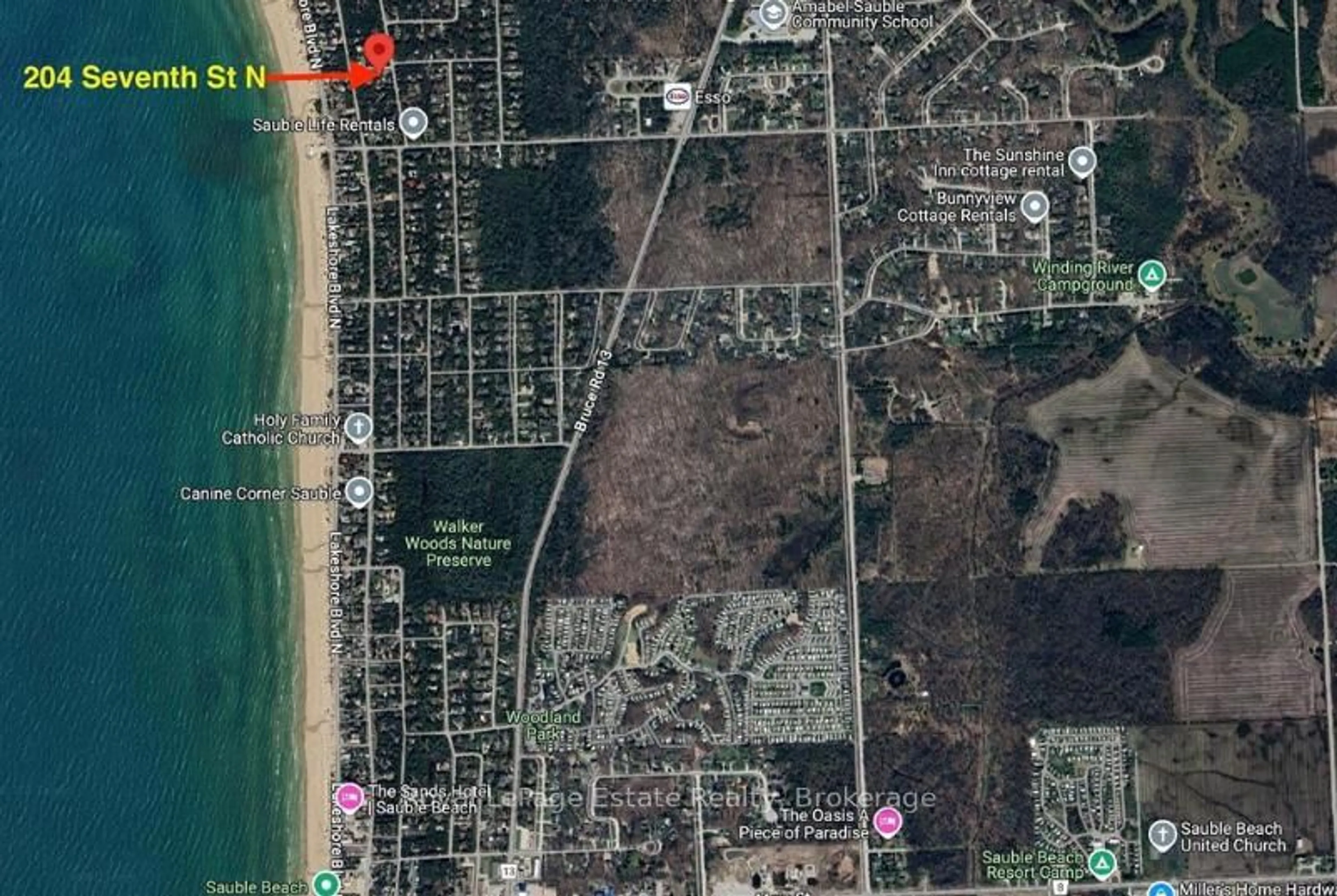 Picture of a map for 204 Seventh St, South Bruce Peninsula Ontario N0H 2G0