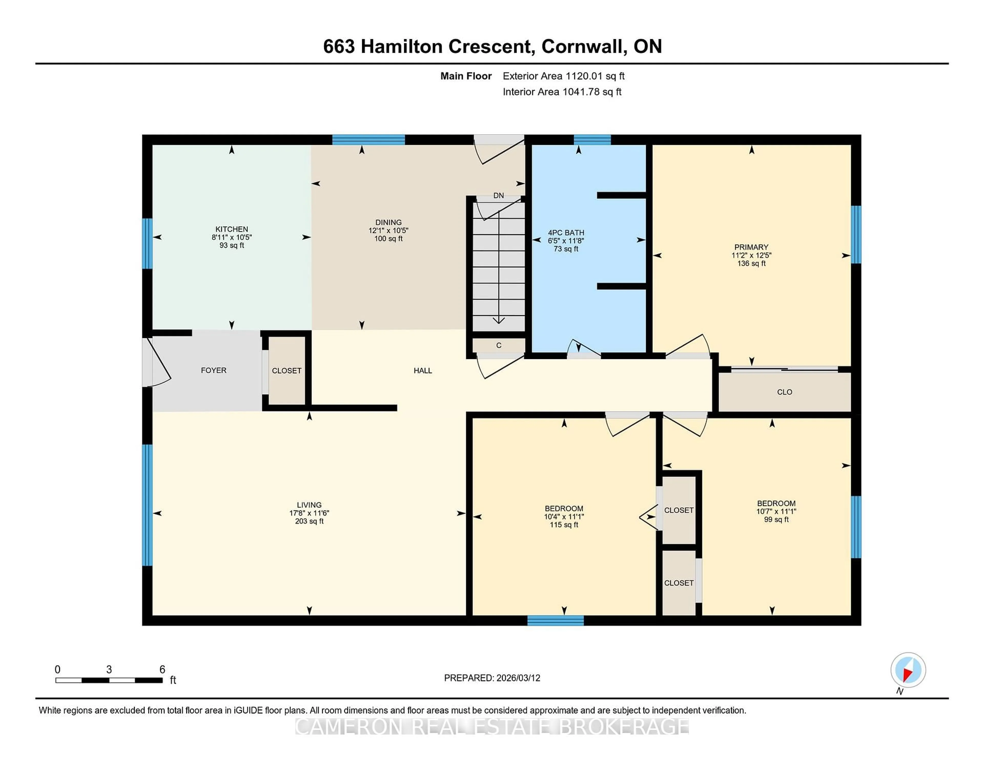 Floor plan for 663 Hamilton Cres, Cornwall Ontario K6H 5N6