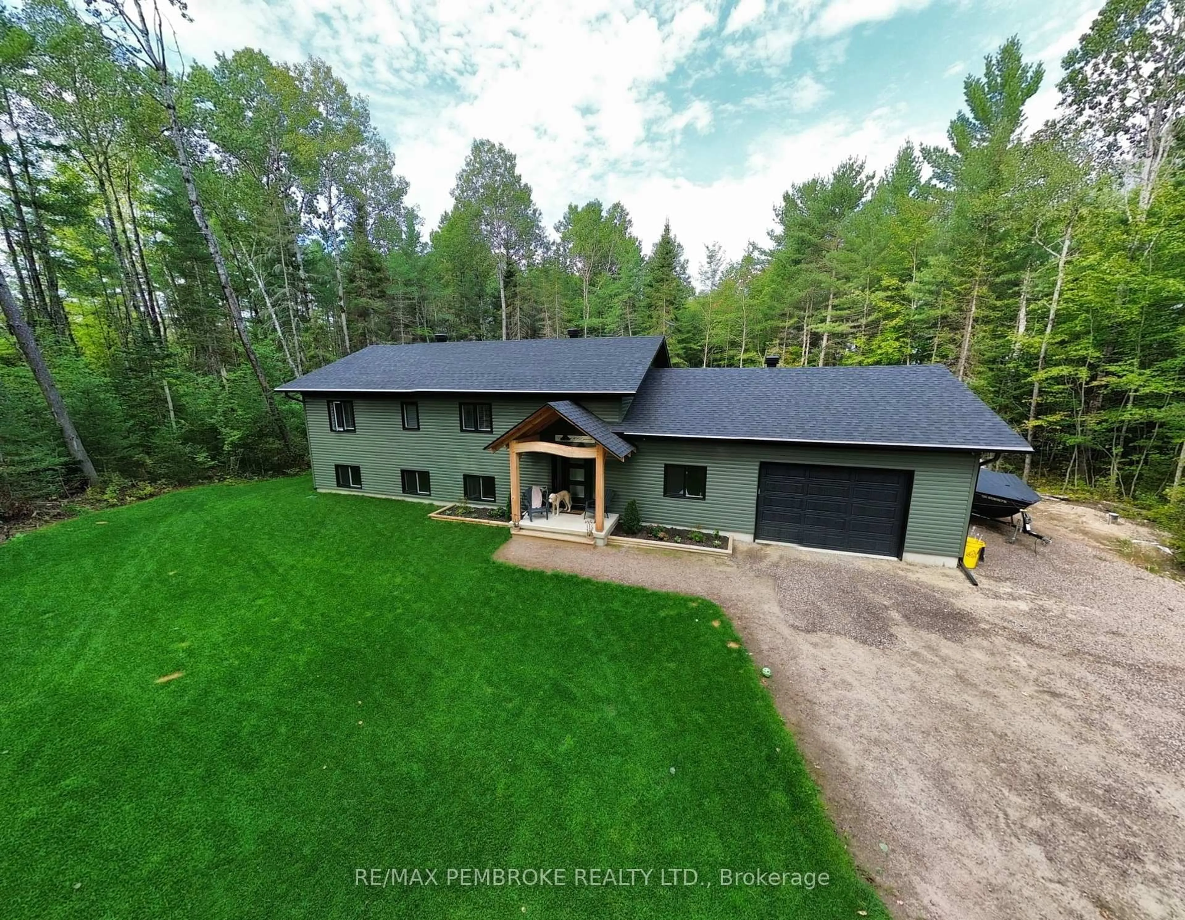 A pic from outside/outdoor area/front of a property/back of a property/a pic from drone, building for 13 Rantz Rd, Petawawa Ontario K8H 2W8