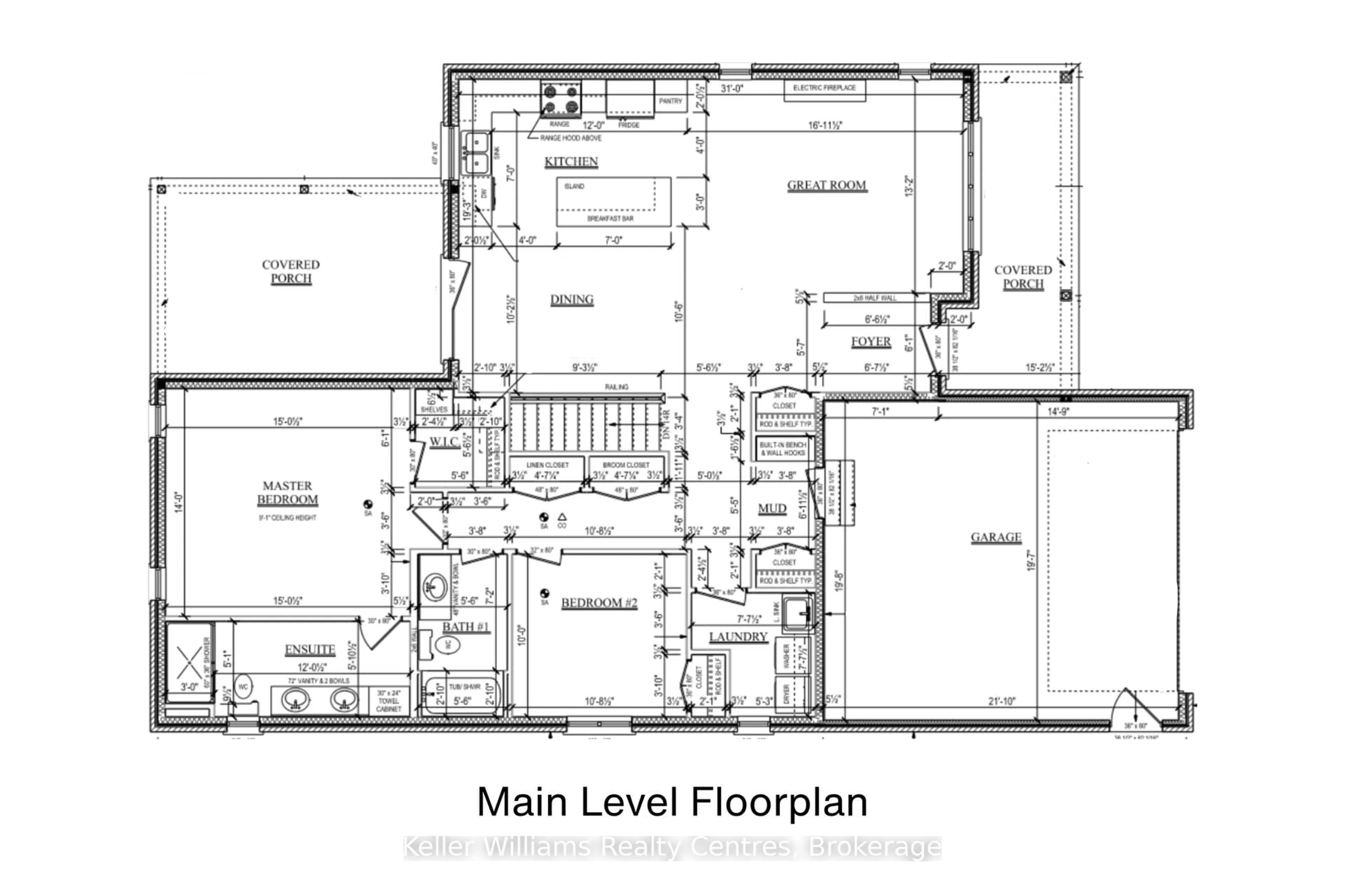 Floor plan for Lot 91 22nd Avenue A, Hanover Ontario N4N 0C6