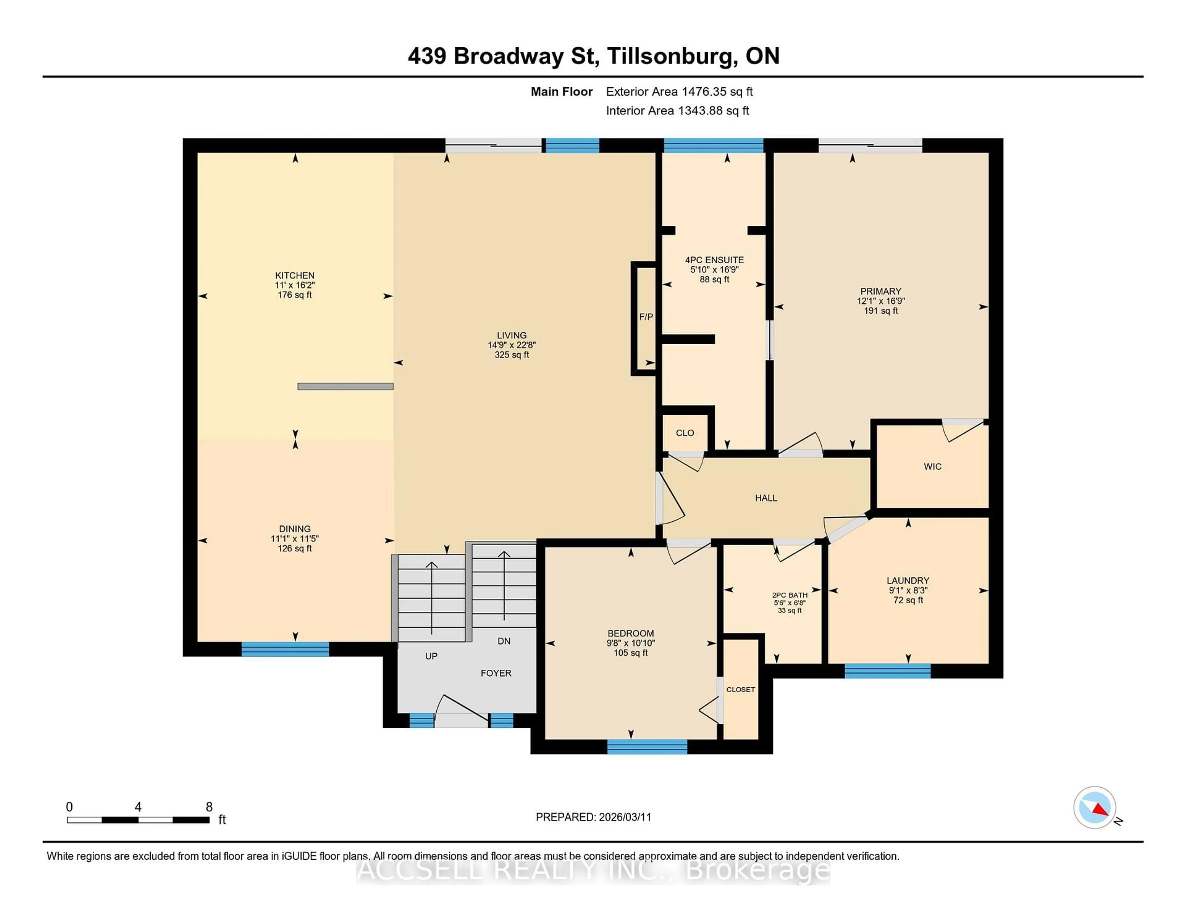 Floor plan for 439 Broadway St, Tillsonburg Ontario N4G 3S8