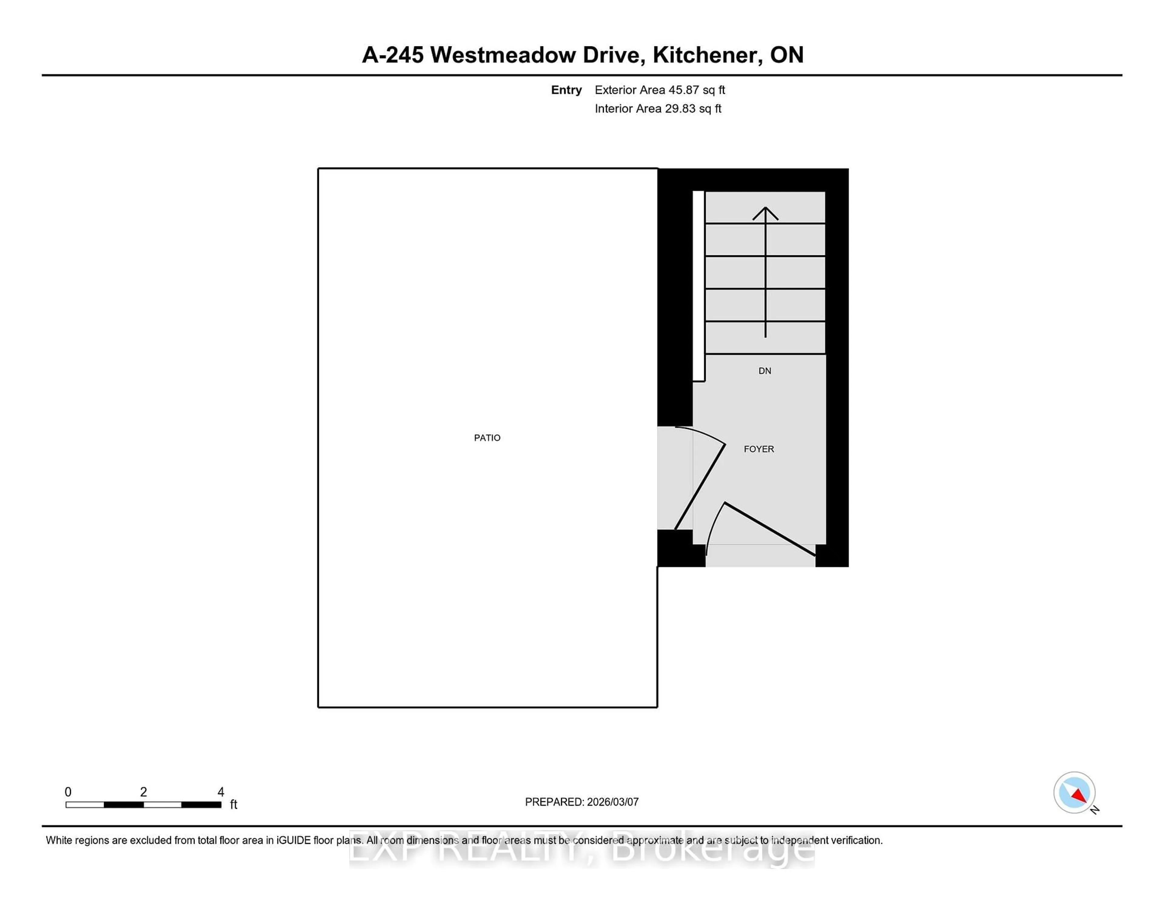 Floor plan for 246 Westmeadow Dr #A, Kitchener Ontario N2N 0A1