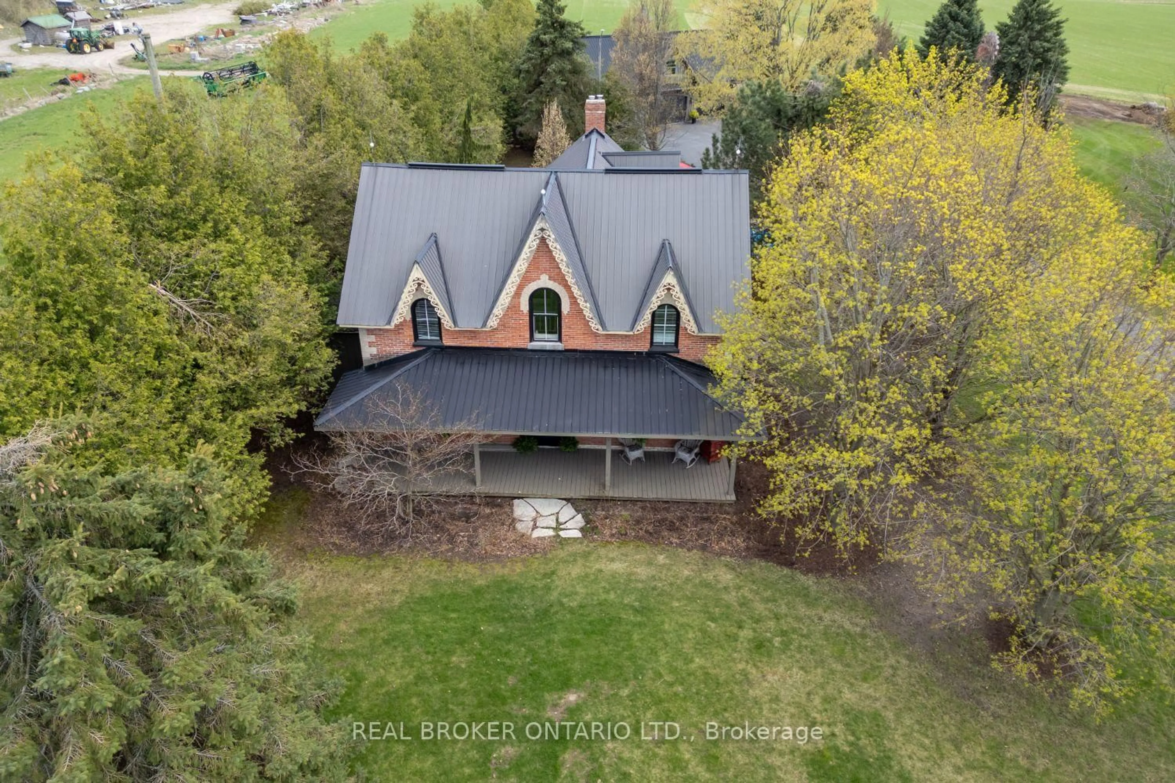 A pic from outside/outdoor area/front of a property/back of a property/a pic from drone, unknown for 832 Highway 7A, Kawartha Lakes Ontario L0A 1A0