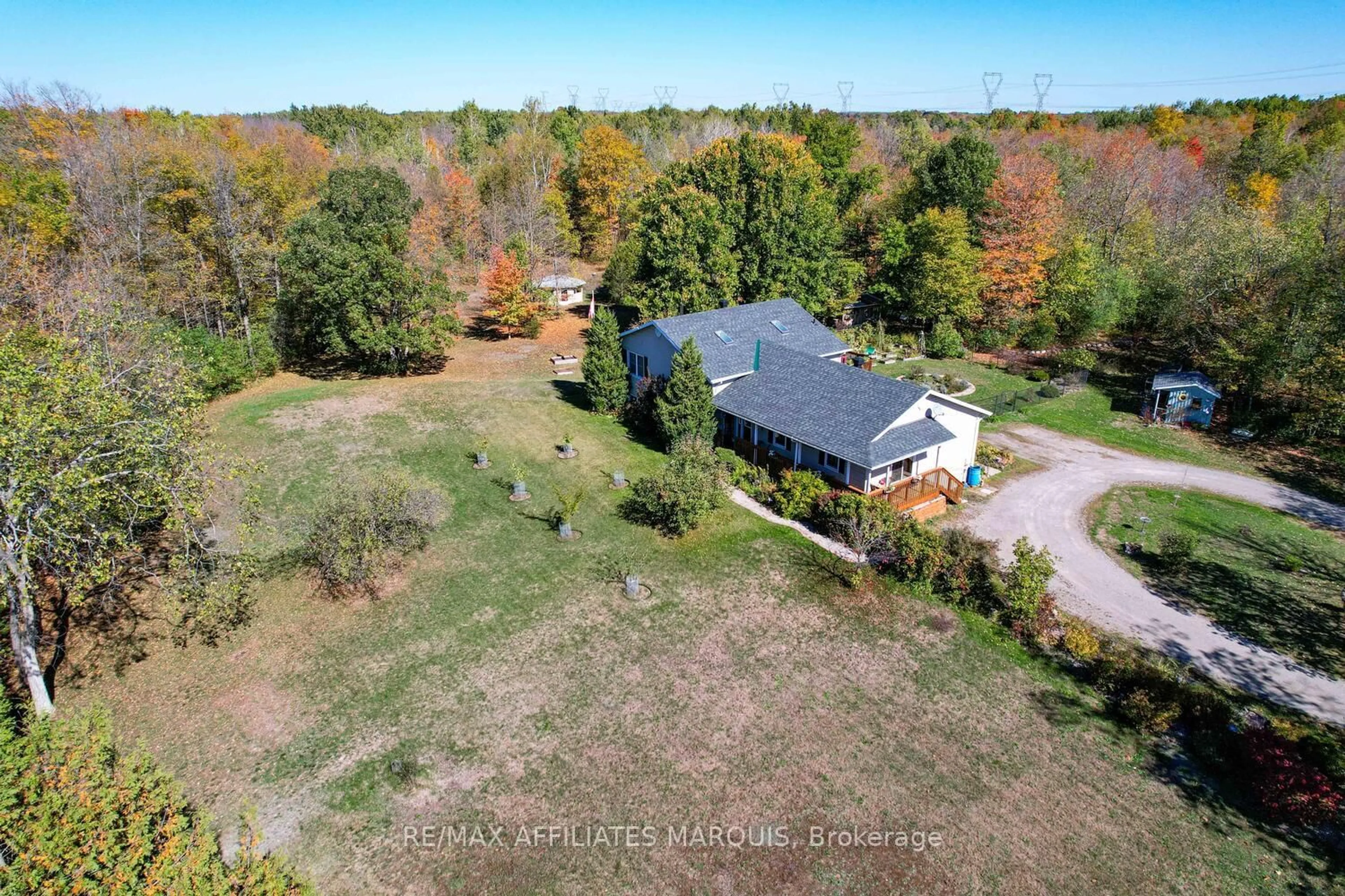 A pic from outside/outdoor area/front of a property/back of a property/a pic from drone, water/lake/river/ocean view for 193 Kellys Rd, Rideau Lakes Ontario K7A 4S5