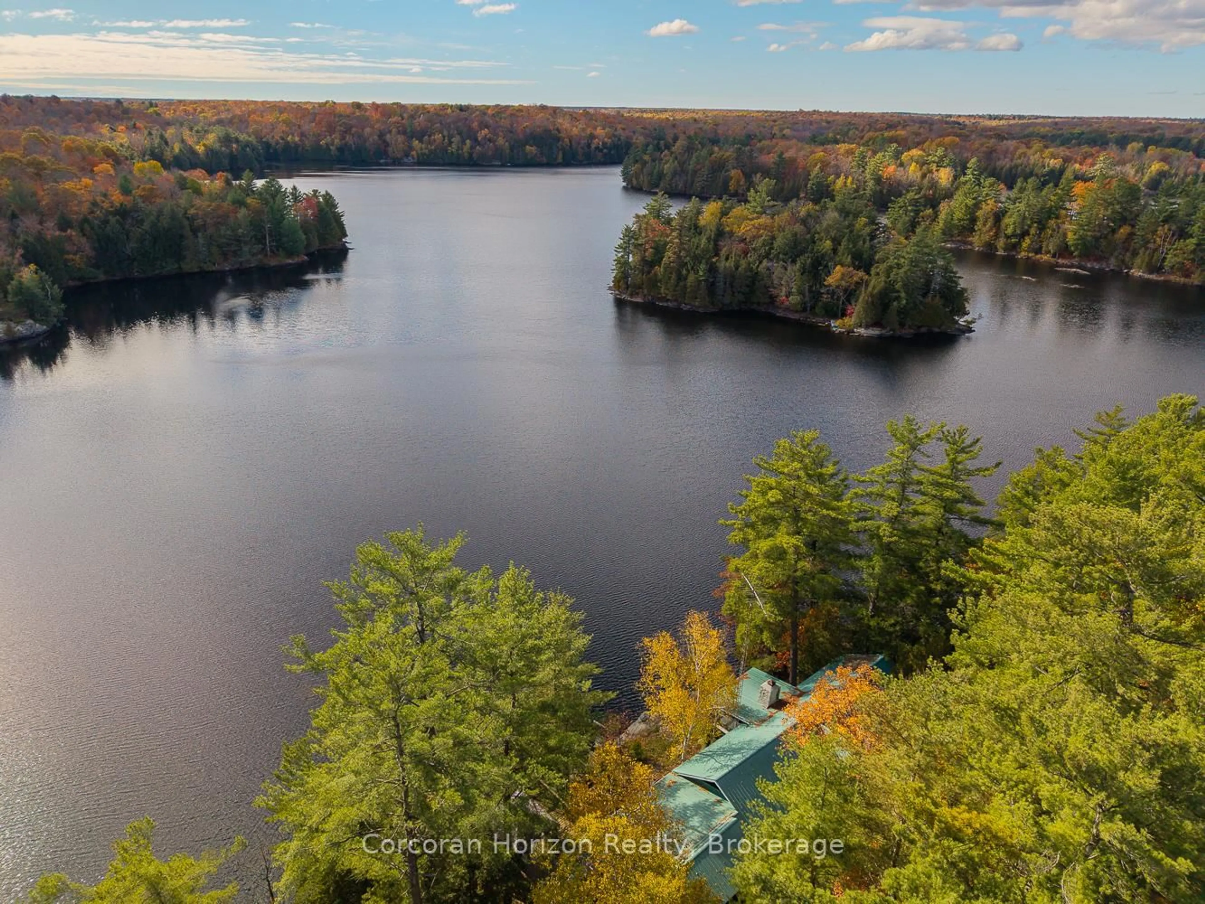 A pic from outside/outdoor area/front of a property/back of a property/a pic from drone, water/lake/river/ocean view for 26 Sharon Park Dr, McKellar Ontario P0G 1C0