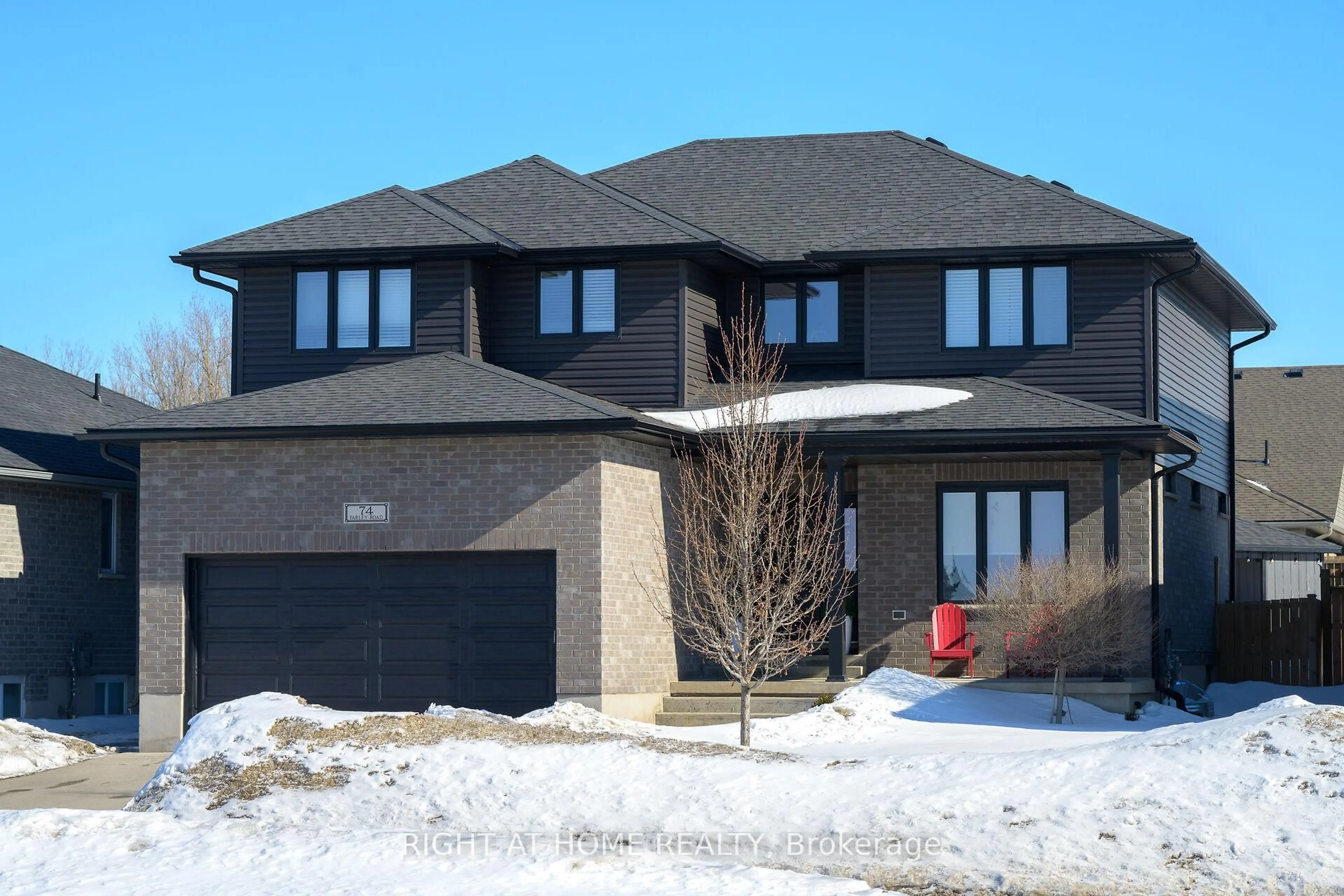 Home with brick exterior material, street for 74 FARLEY Rd, Centre Wellington Ontario N1M 0E9