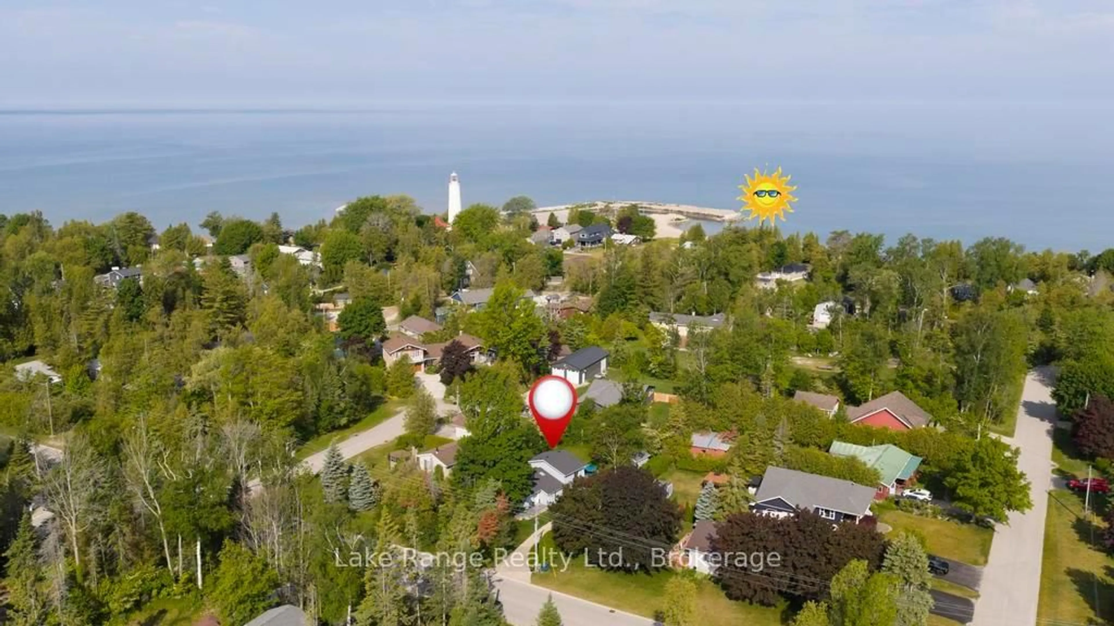 A pic from outside/outdoor area/front of a property/back of a property/a pic from drone, water/lake/river/ocean view for 269 Huron Rd, Huron-Kinloss Ontario N2Z 2X3
