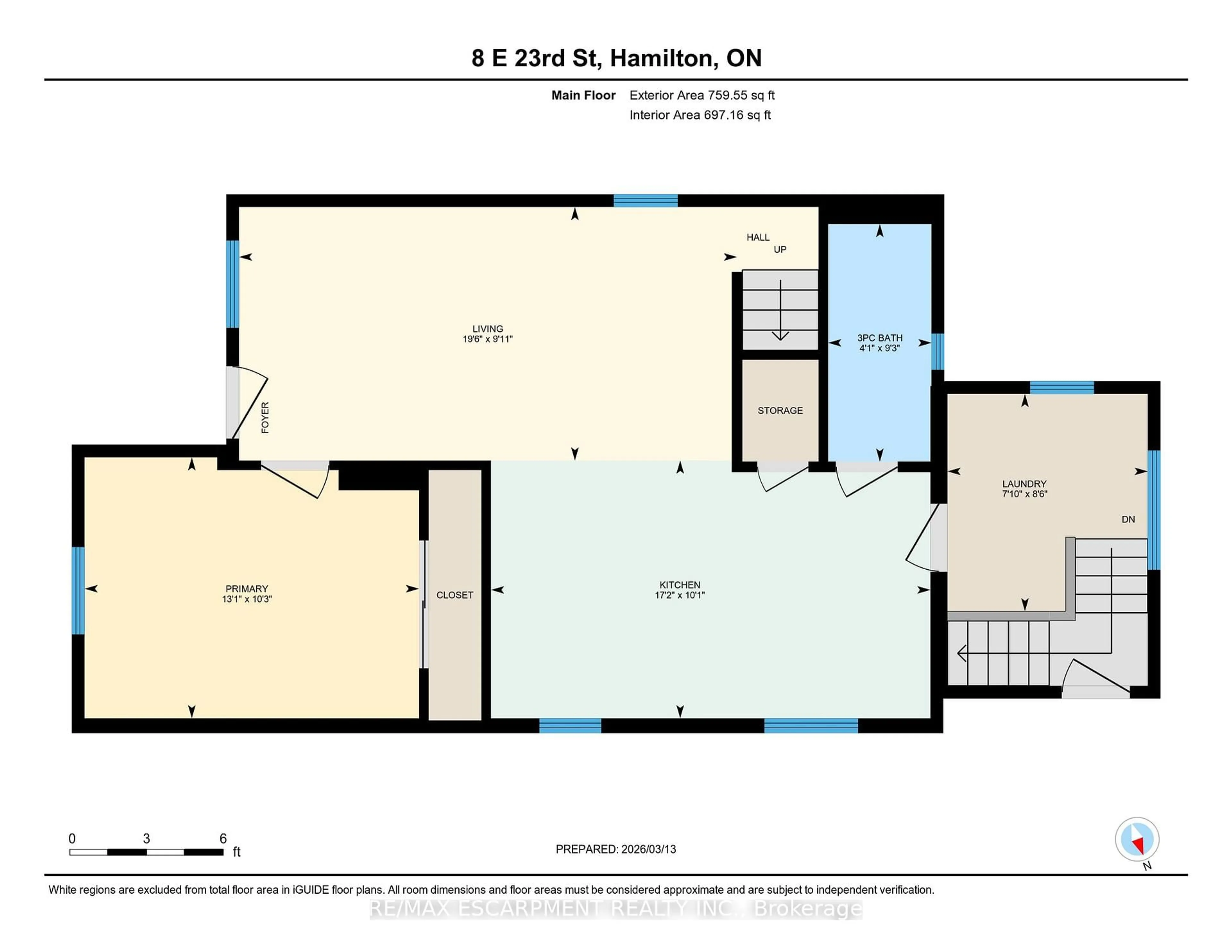 Floor plan for 8 East 23rd St, Hamilton Ontario L8V 2W6