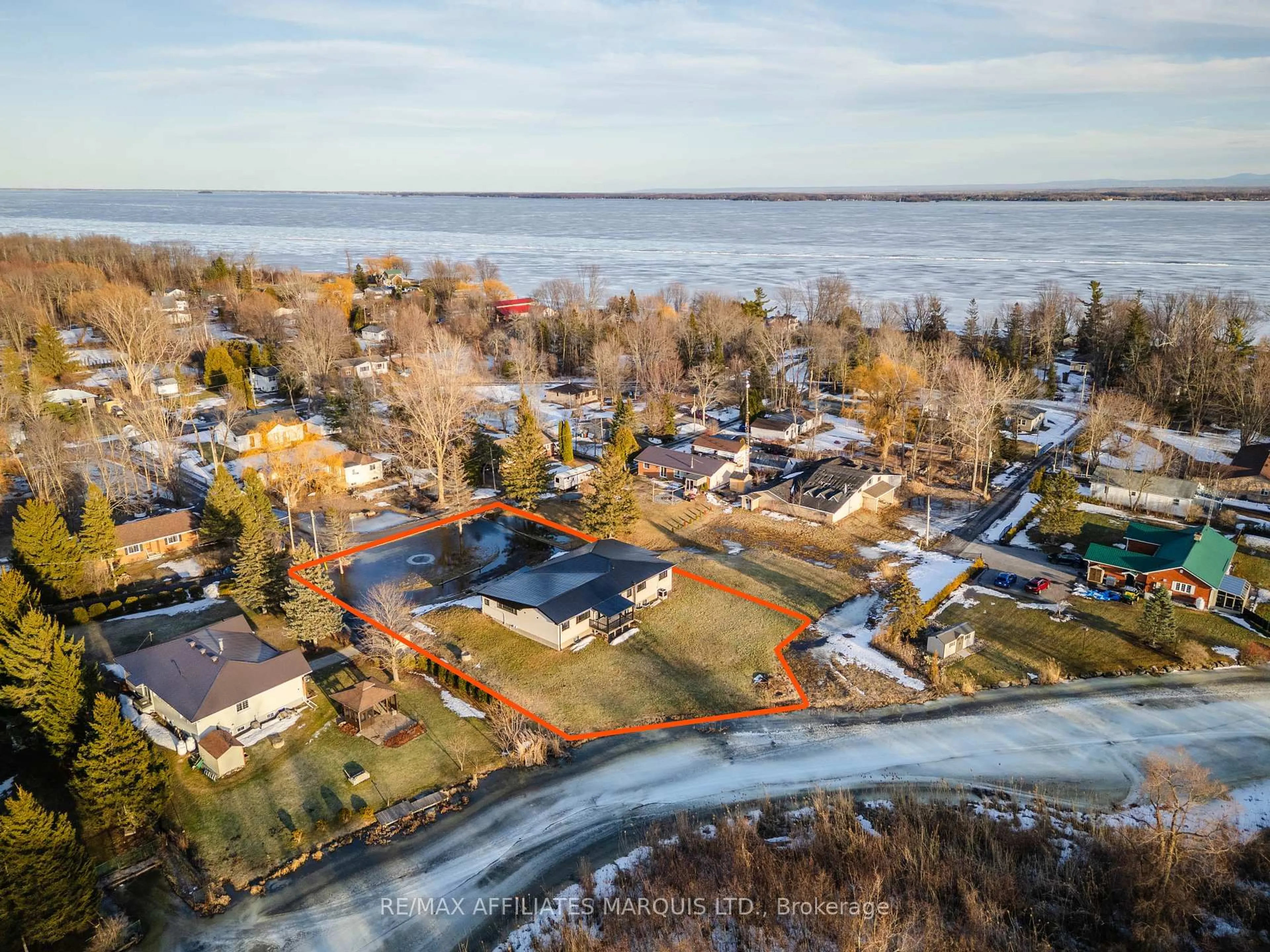 A pic from outside/outdoor area/front of a property/back of a property/a pic from drone, water/lake/river/ocean view for 6254 Poplar St, South Glengarry Ontario K0C 1E0
