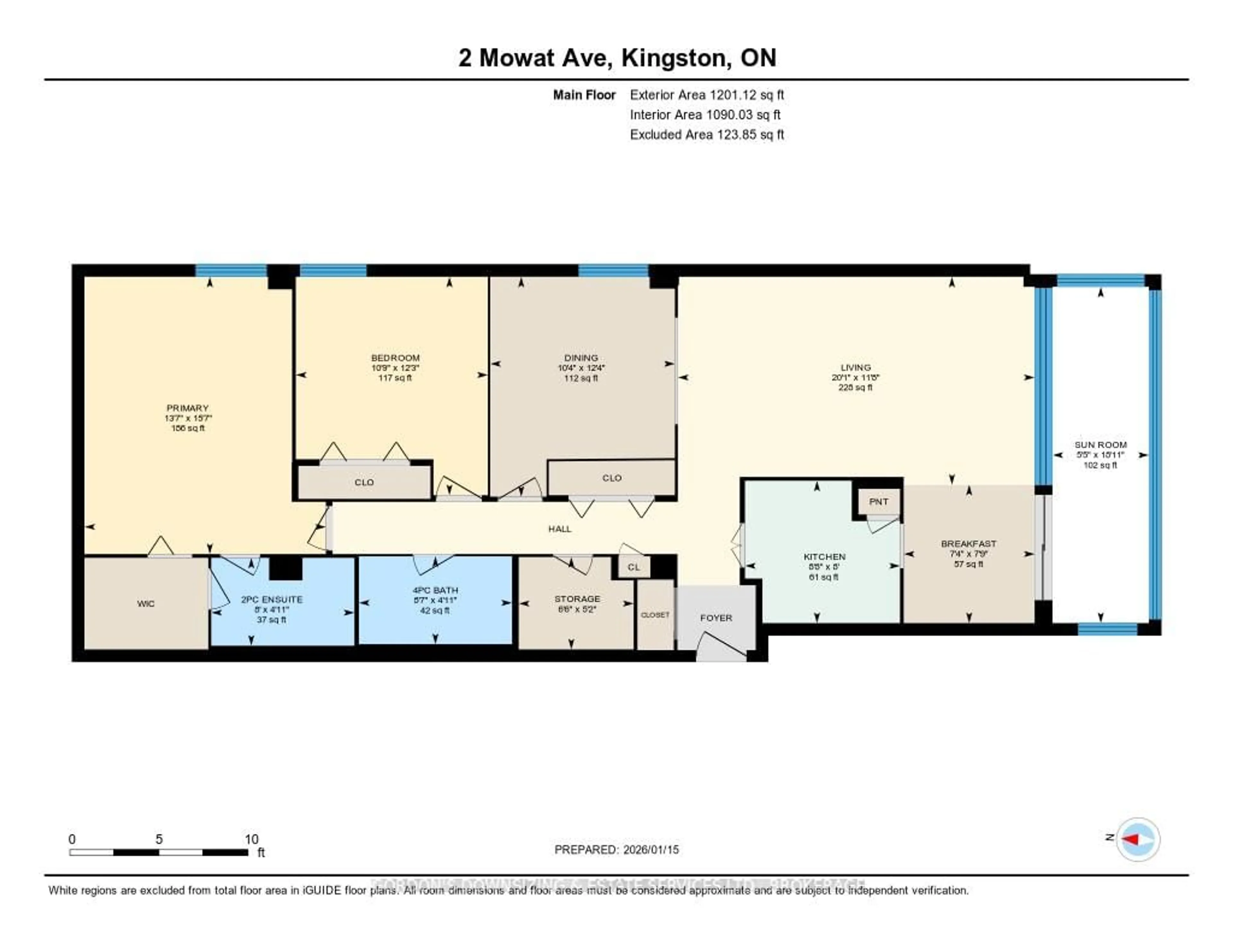 Floor plan for 2 Mowat Ave #1003, Kingston Ontario K7M 1K1