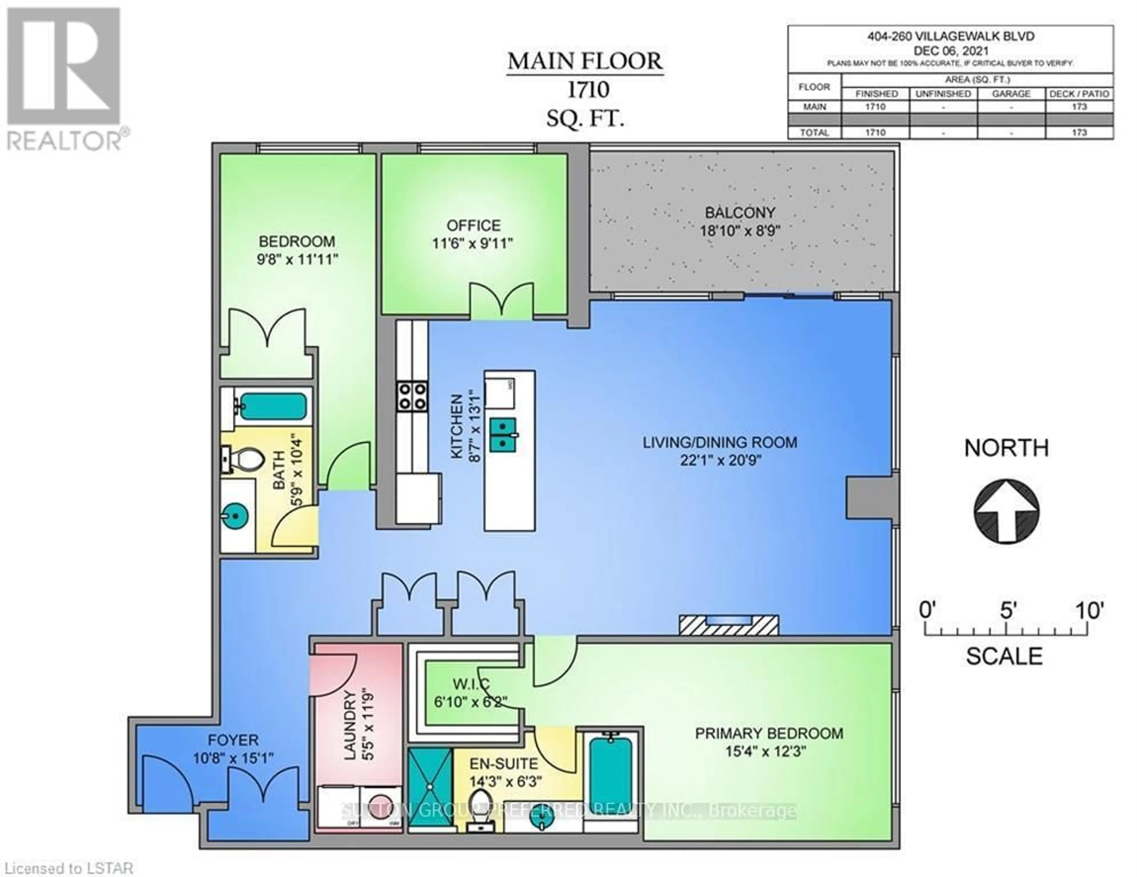 Floor plan for 260 Villagewalk Blvd #404, London North Ontario N6G 0W6
