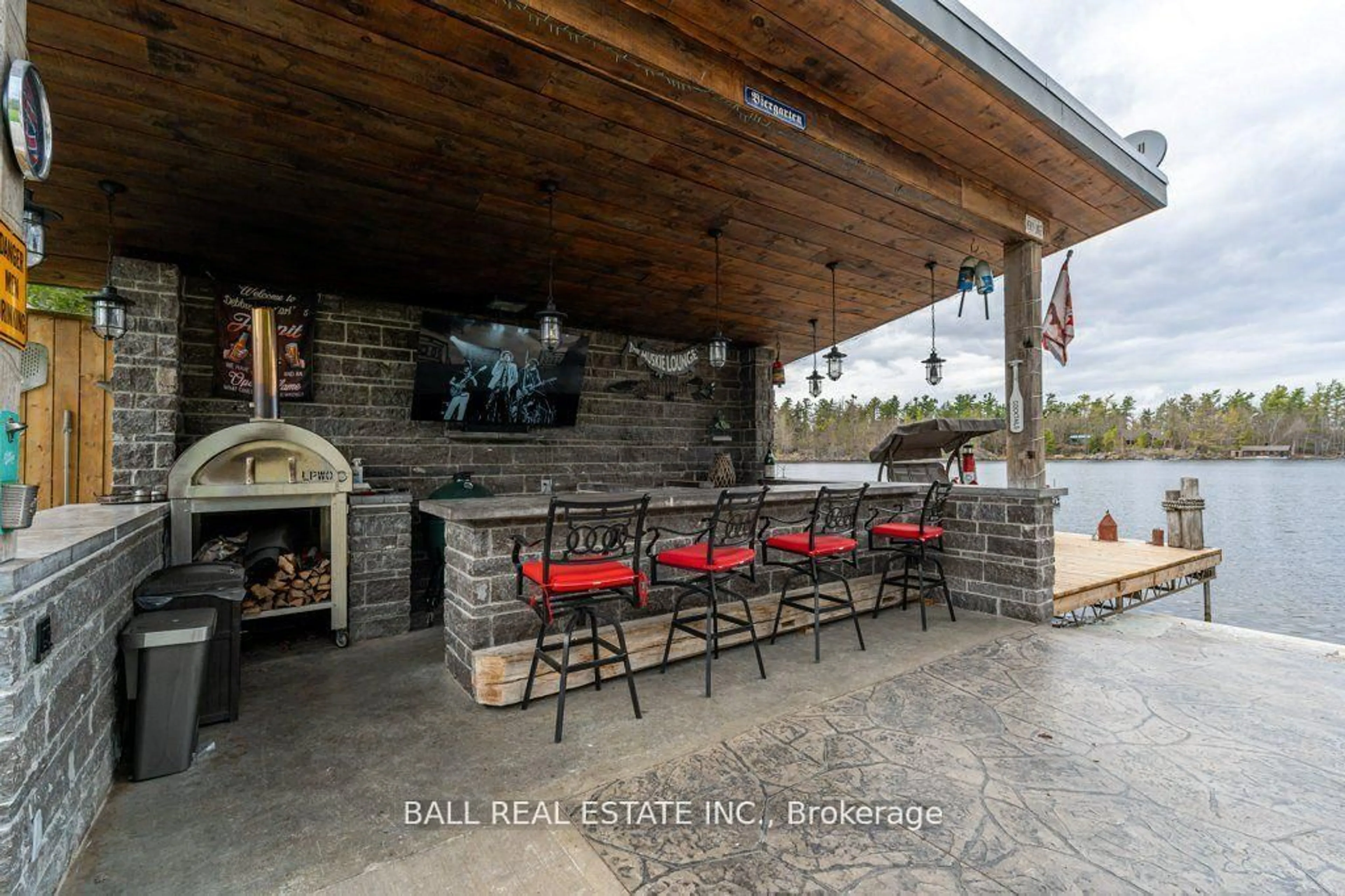 Patio, water/lake/river/ocean view for 1726 South Bay Shore Rd, Douro-Dummer Ontario K0L 2H0