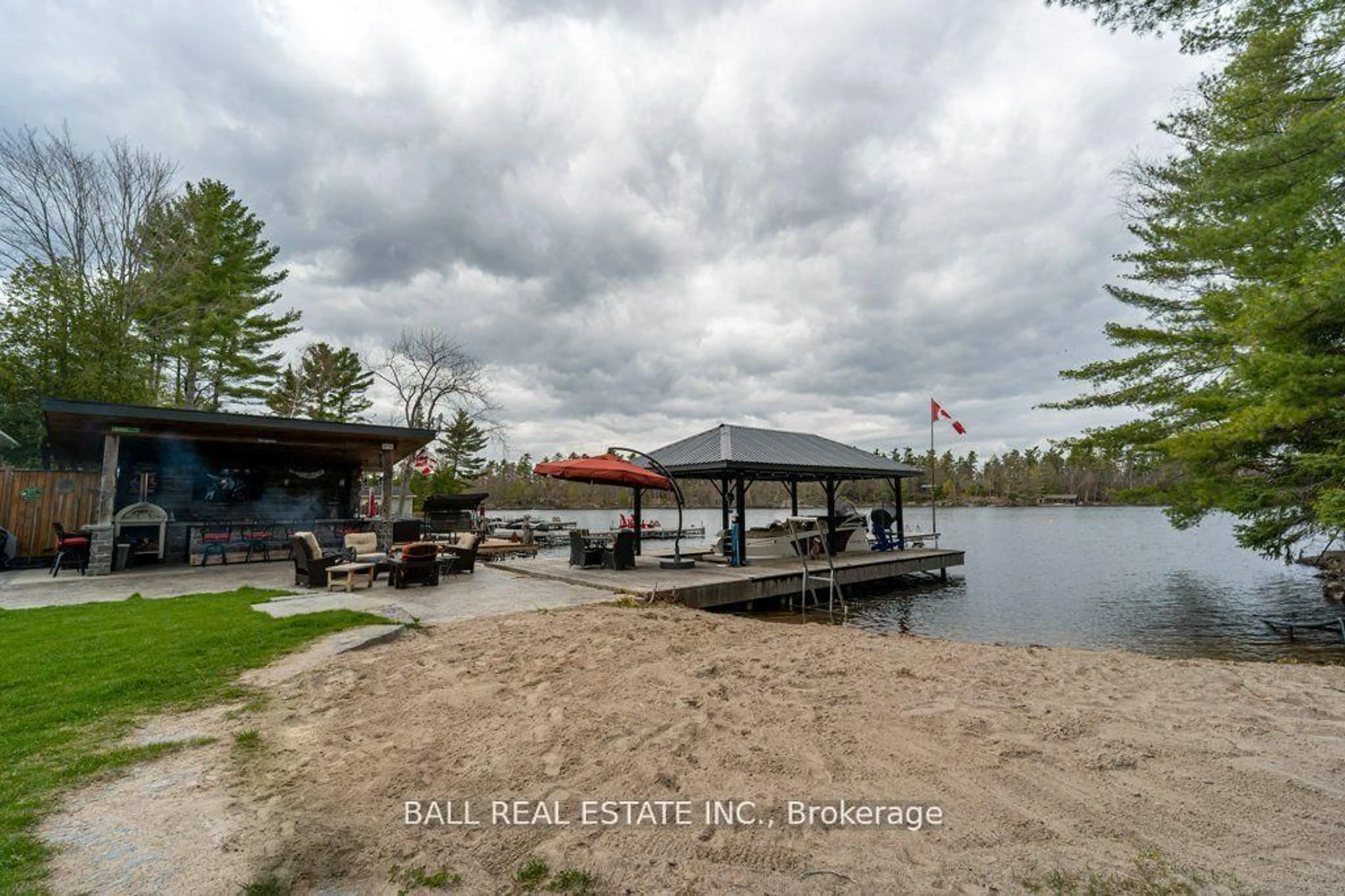 Patio, water/lake/river/ocean view for 1726 South Bay Shore Rd, Douro-Dummer Ontario K0L 2H0