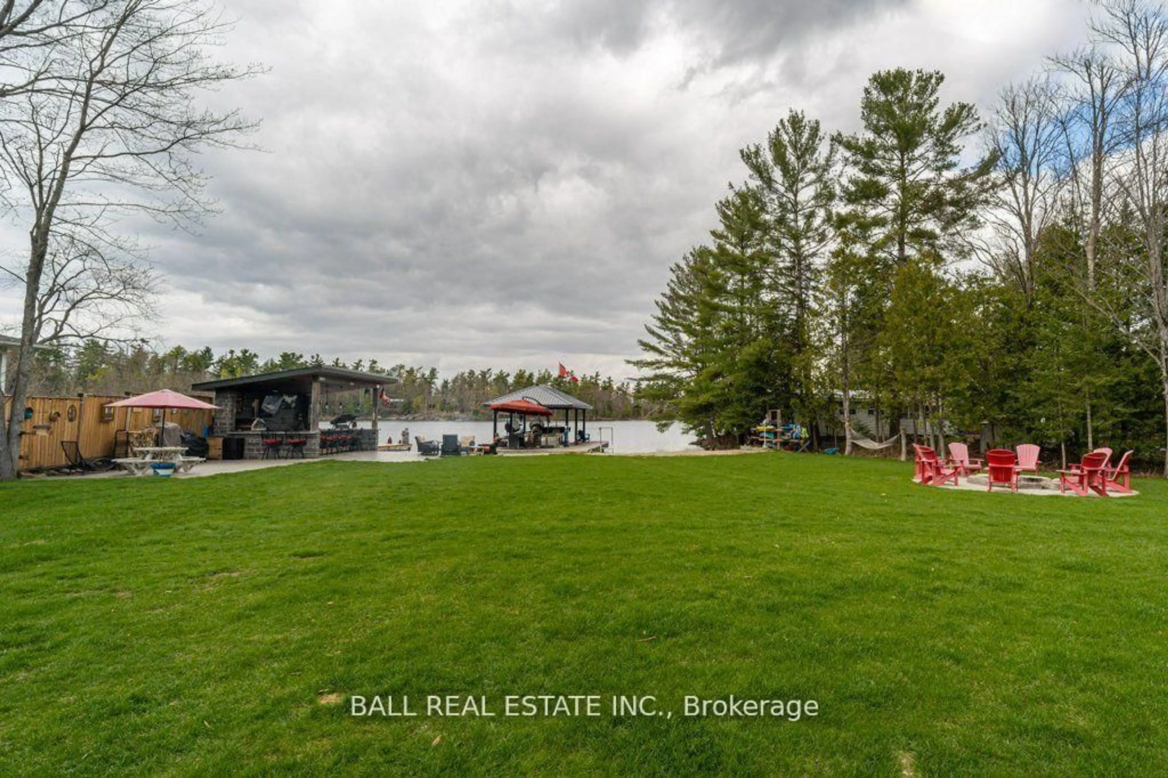 A pic from outside/outdoor area/front of a property/back of a property/a pic from drone, water/lake/river/ocean view for 1726 South Bay Shore Rd, Douro-Dummer Ontario K0L 2H0