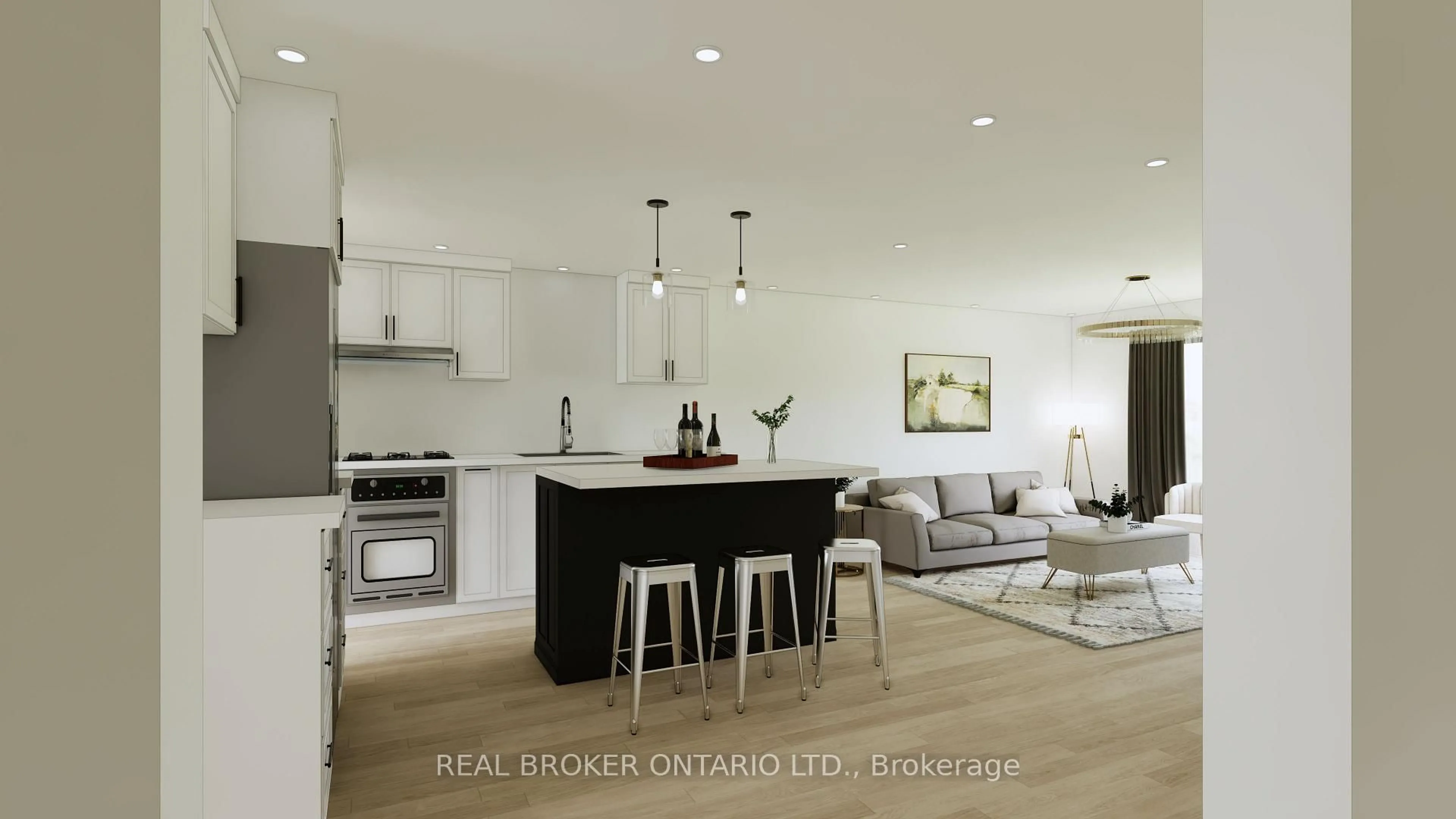 Open concept kitchen, wood/laminate floor for 465 GORDON St, Chatham-Kent Ontario N0P 1C0