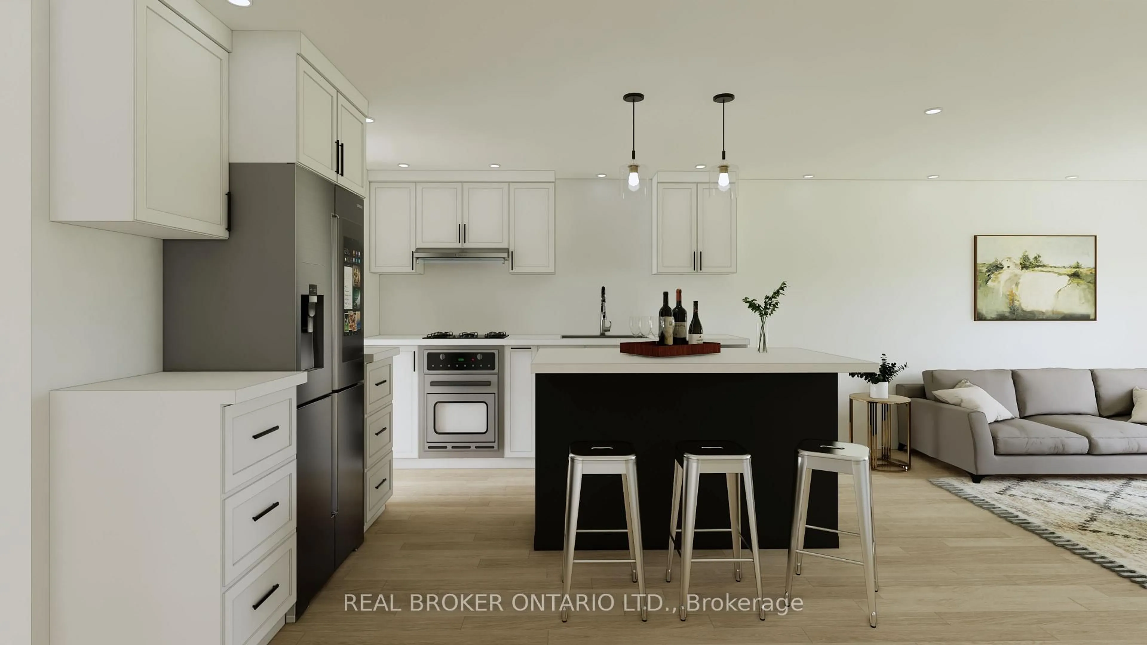 Open concept kitchen, wood/laminate floor for 465 GORDON St, Chatham-Kent Ontario N0P 1C0