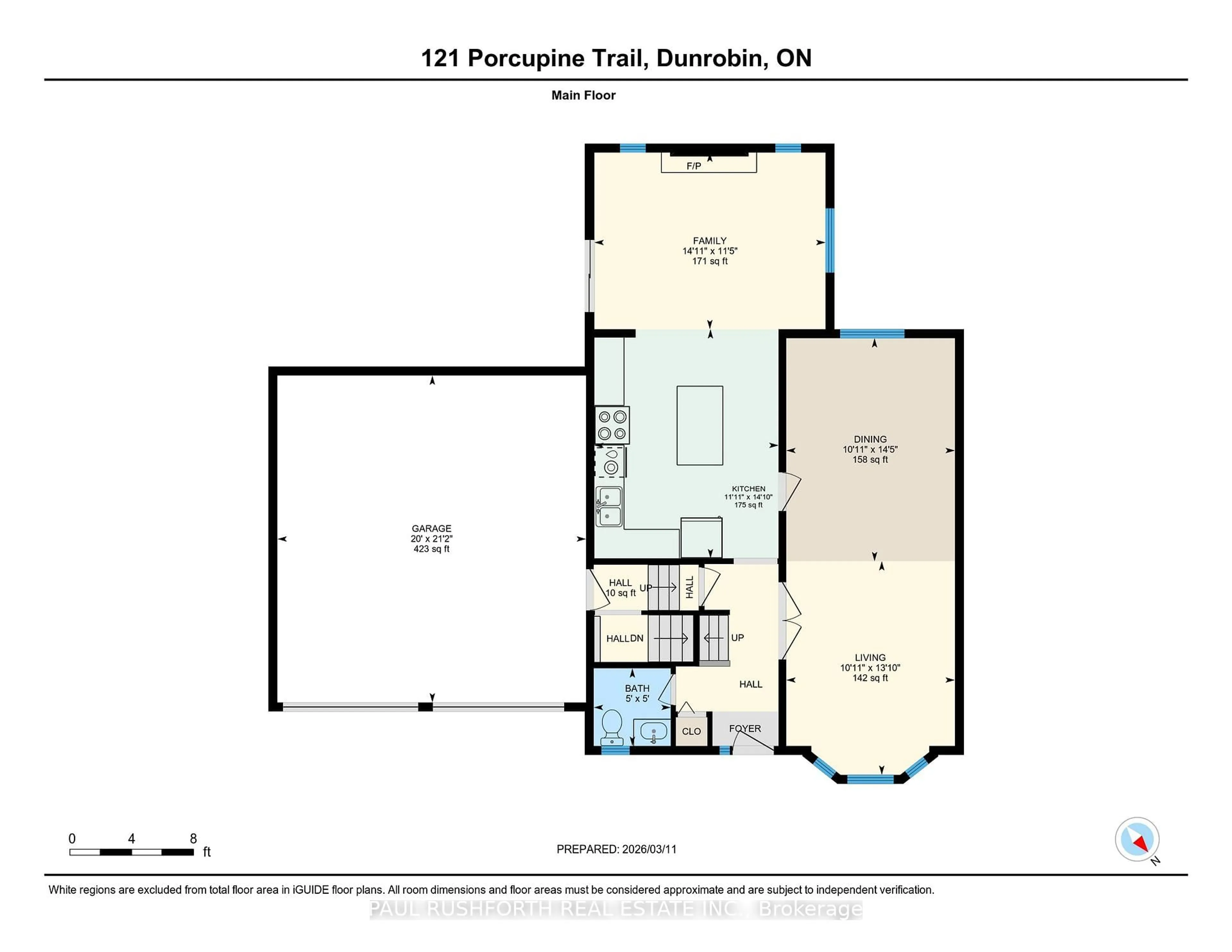 Floor plan for 121 Porcupine Tr, Ottawa Ontario K0A 1T0
