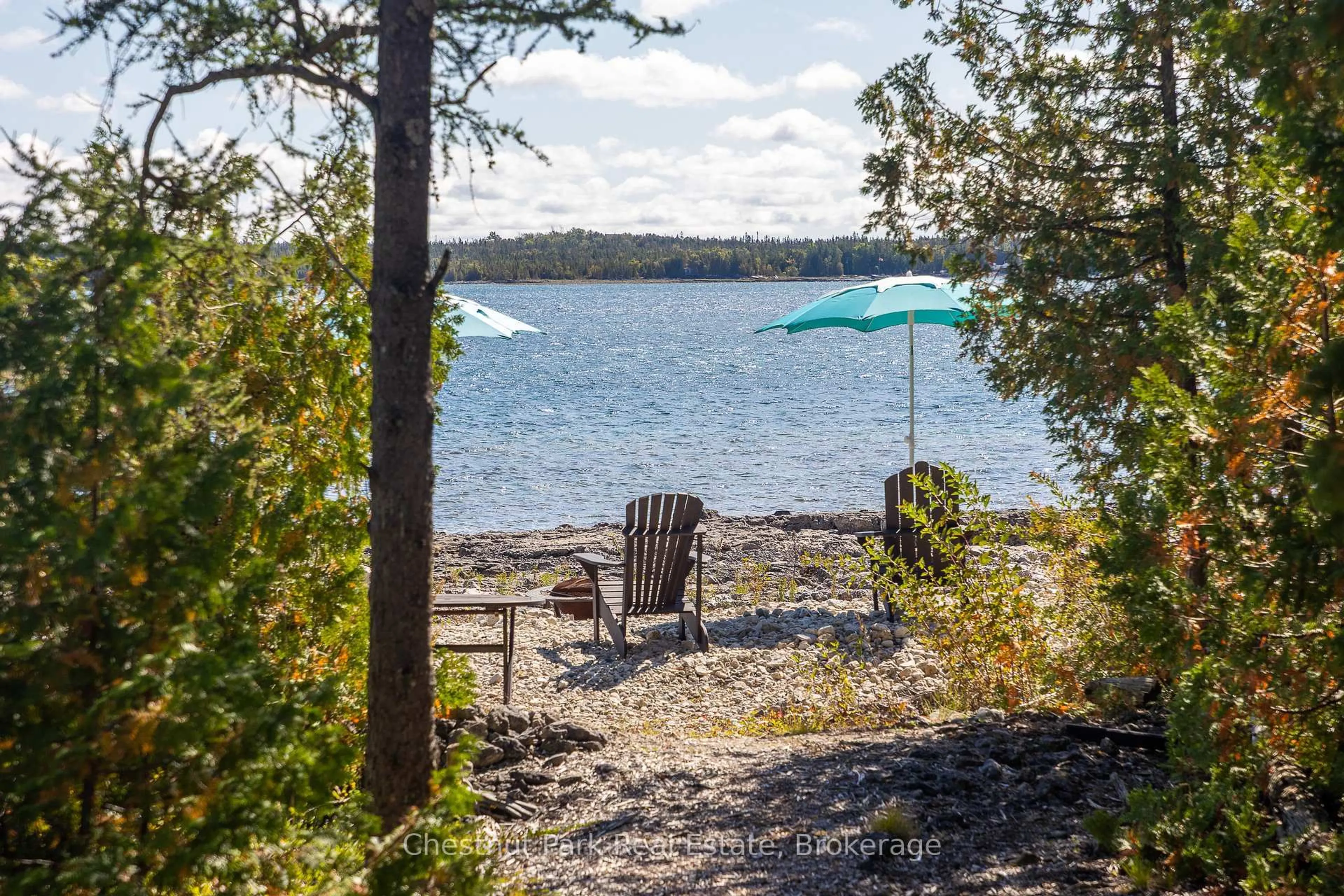 Patio, water/lake/river/ocean view for 11 Eagle Rd, Northern Bruce Peninsula Ontario N0H 2R0