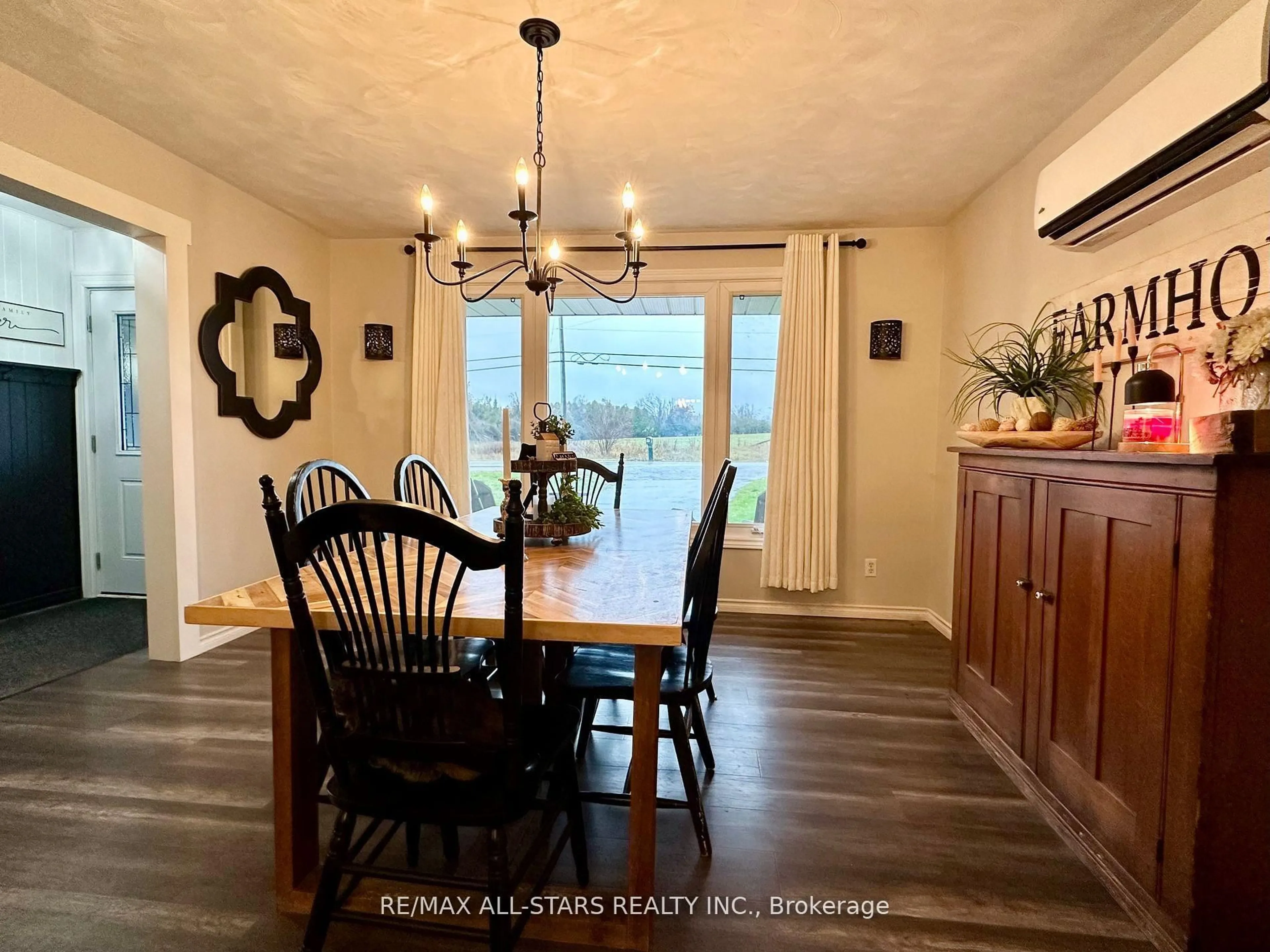 Dining room, wood/laminate floor for 1956 County 8 Rd, Kawartha Lakes Ontario K0M 1A0