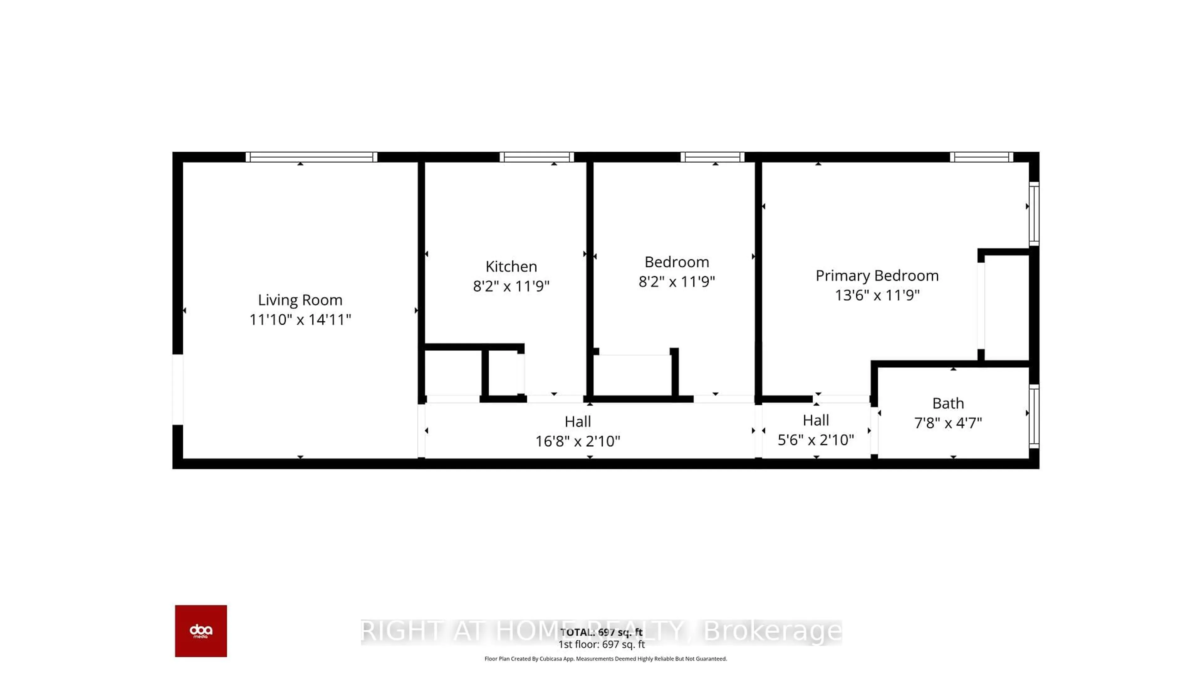 Floor plan for 223 MacNab St #11, Hamilton Ontario L8P 3C9