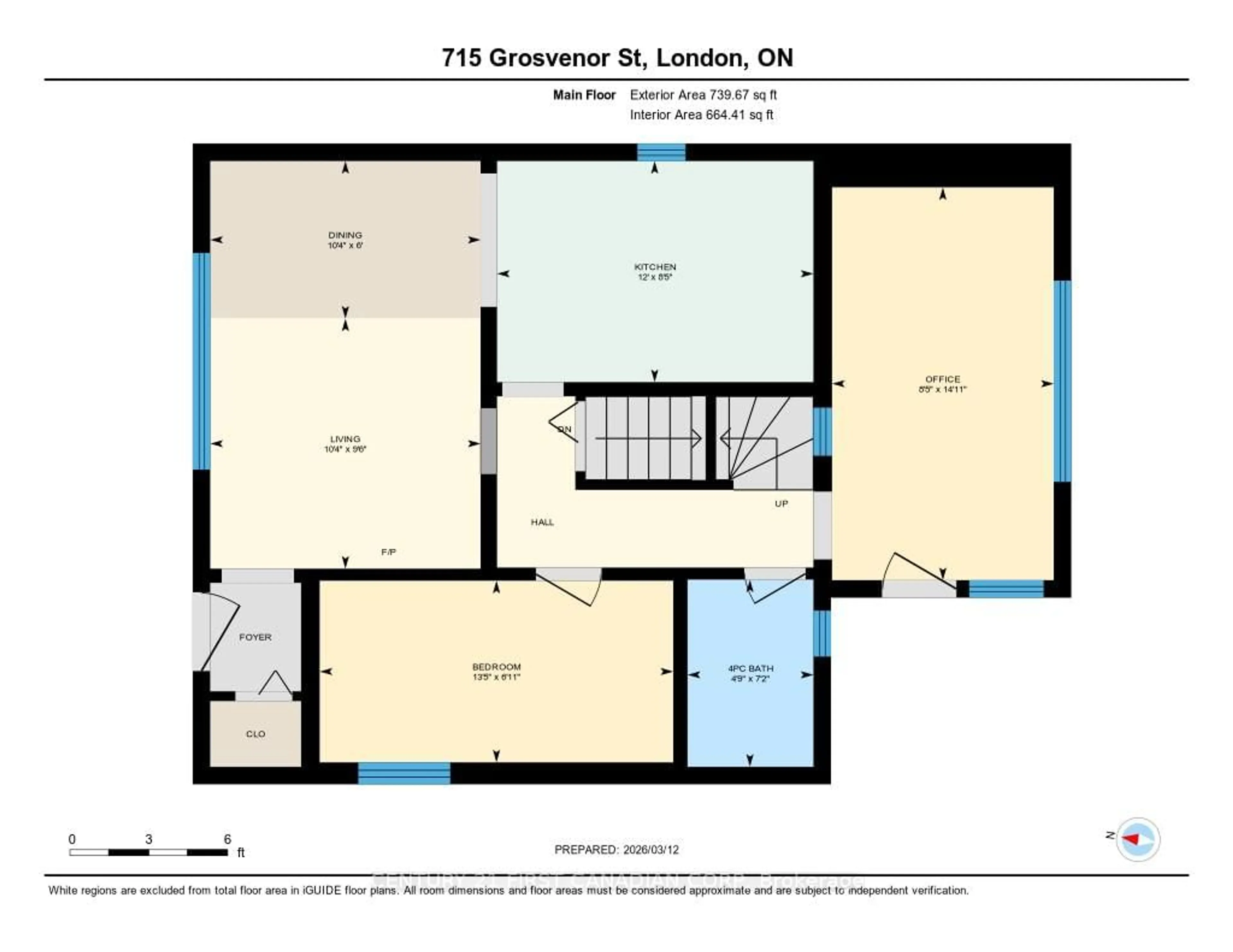 Floor plan for 715 Grosvenor St, London East Ontario N5Y 3T7