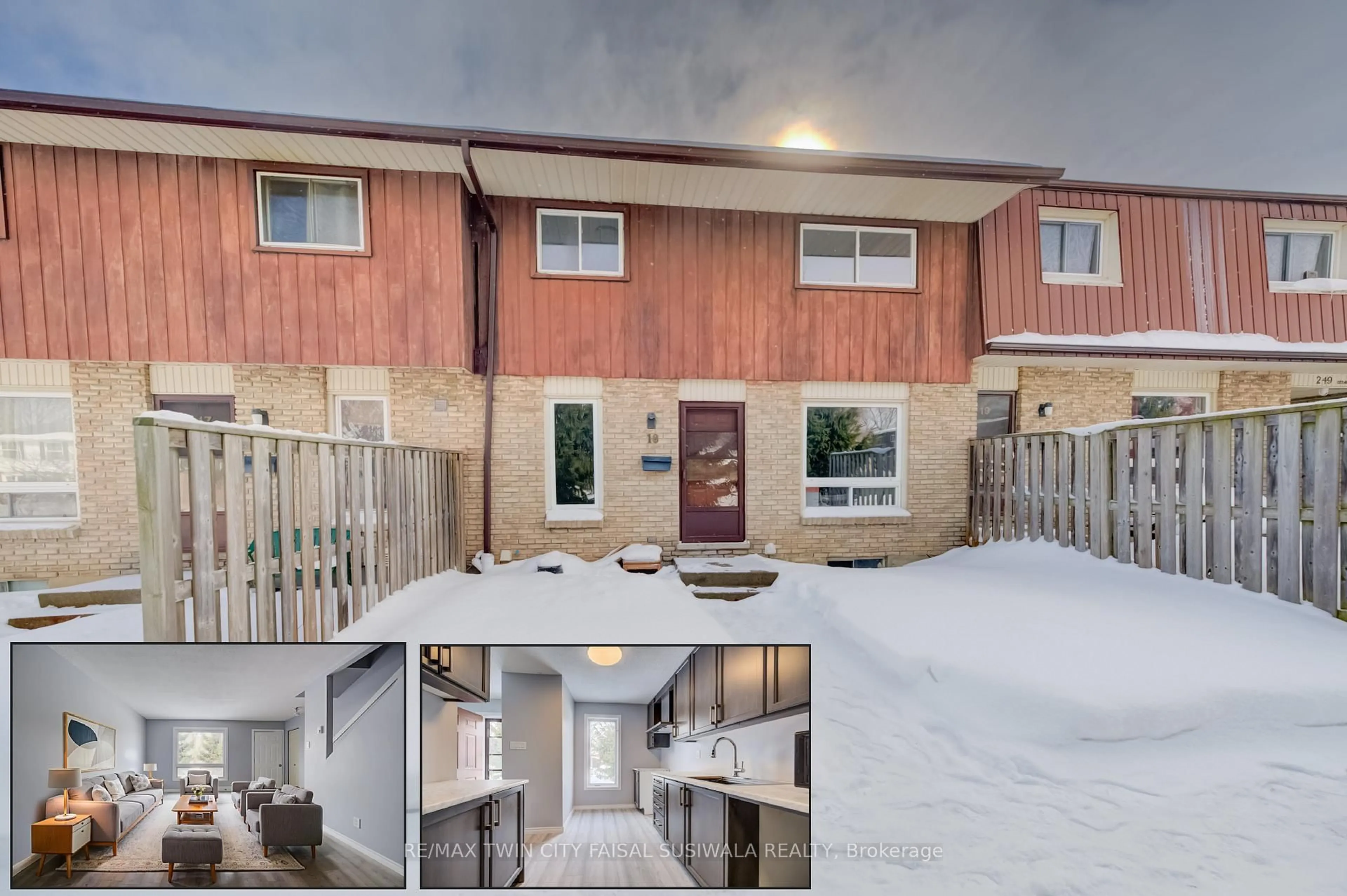 A pic from outside/outdoor area/front of a property/back of a property/a pic from drone, street for 249 Cedarbrae Ave #18, Waterloo Ontario N2L 4S8