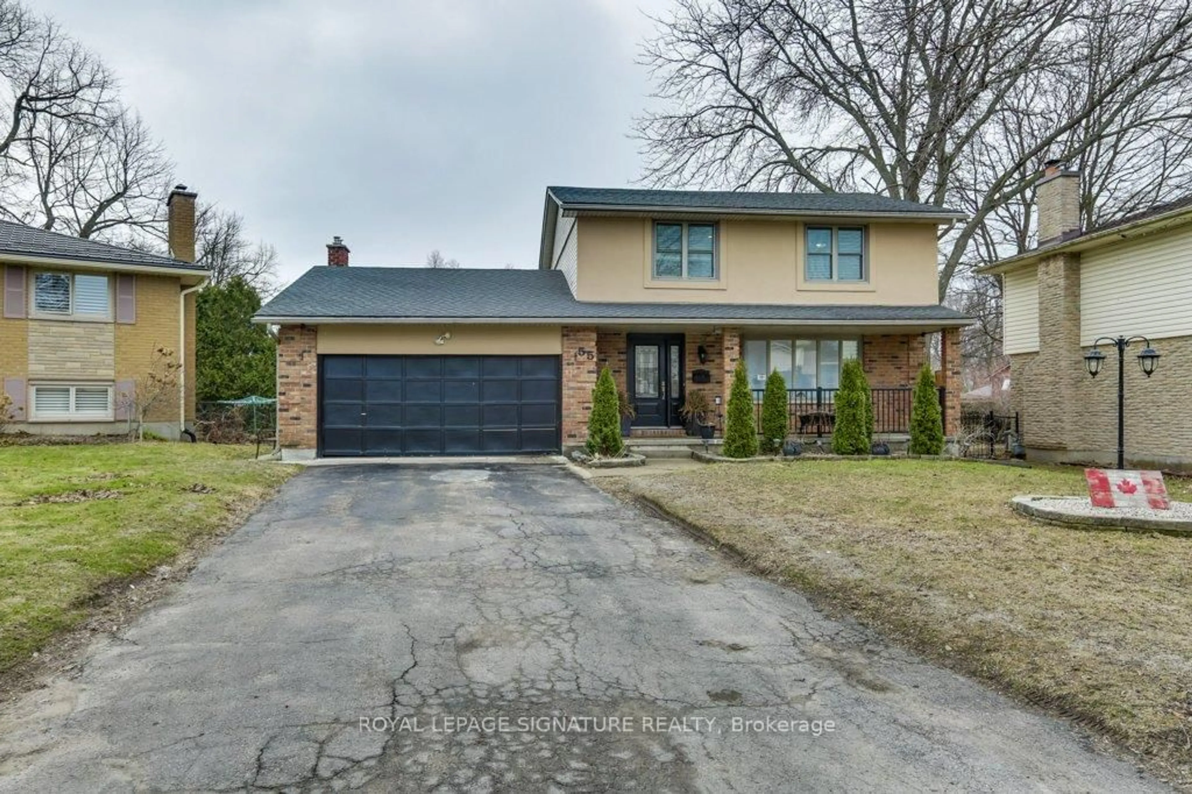 Home with brick exterior material, street for 55 Wentworth Crt, London South Ontario N6J 3W5