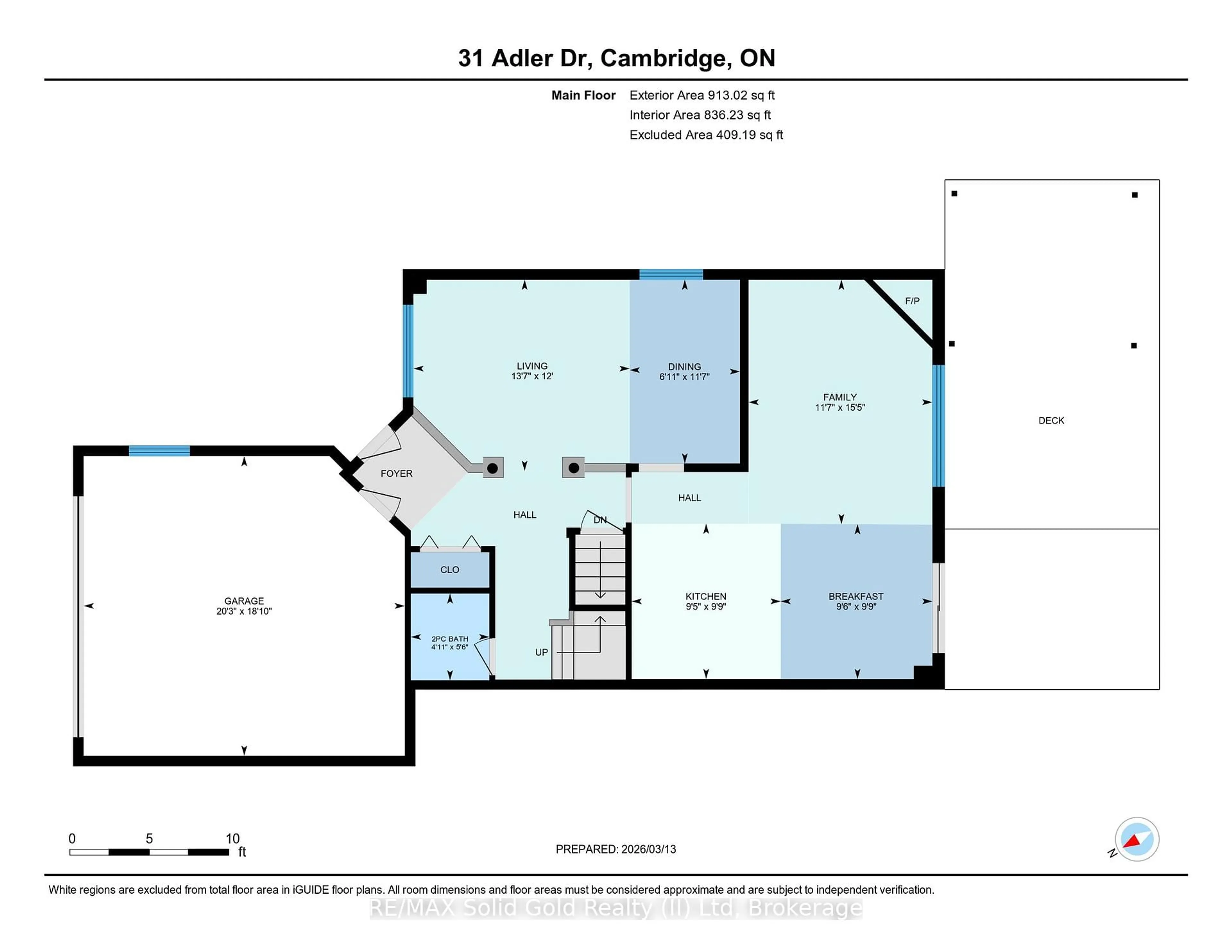 Floor plan for 31 Adler Dr, Cambridge Ontario N3C 4J9