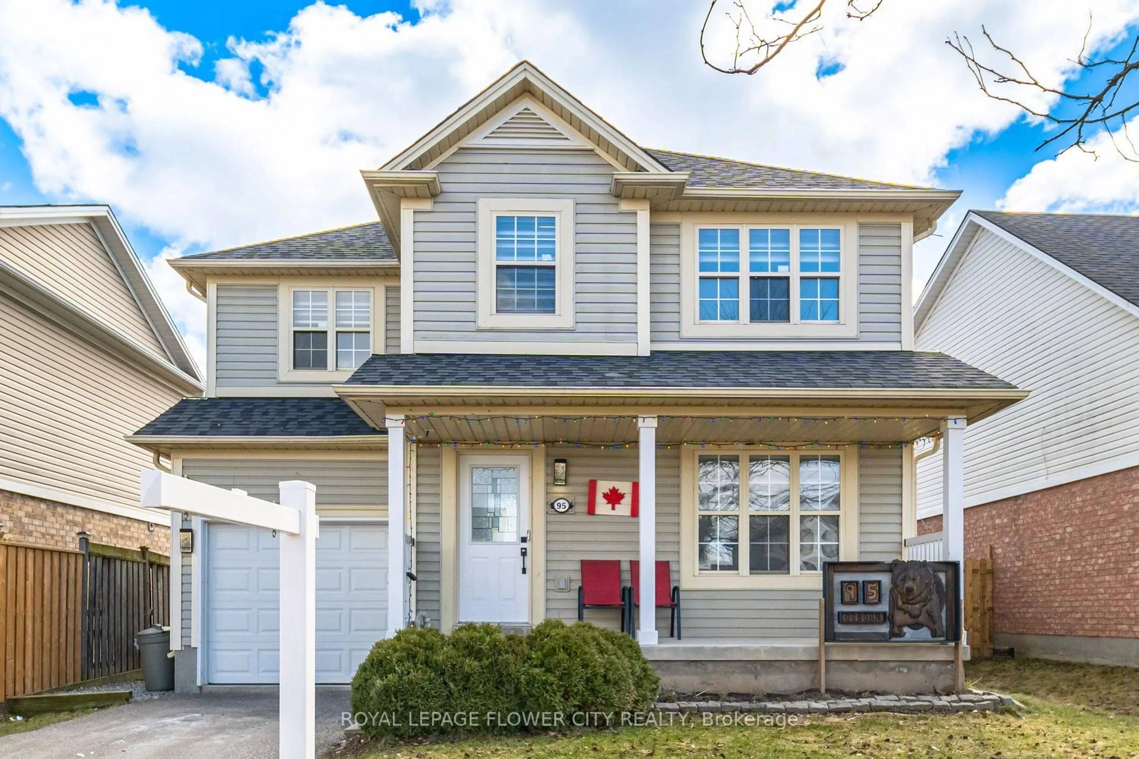 Home with vinyl exterior material, street for 95 Osborn Ave, Brantford Ontario N3T 6R3