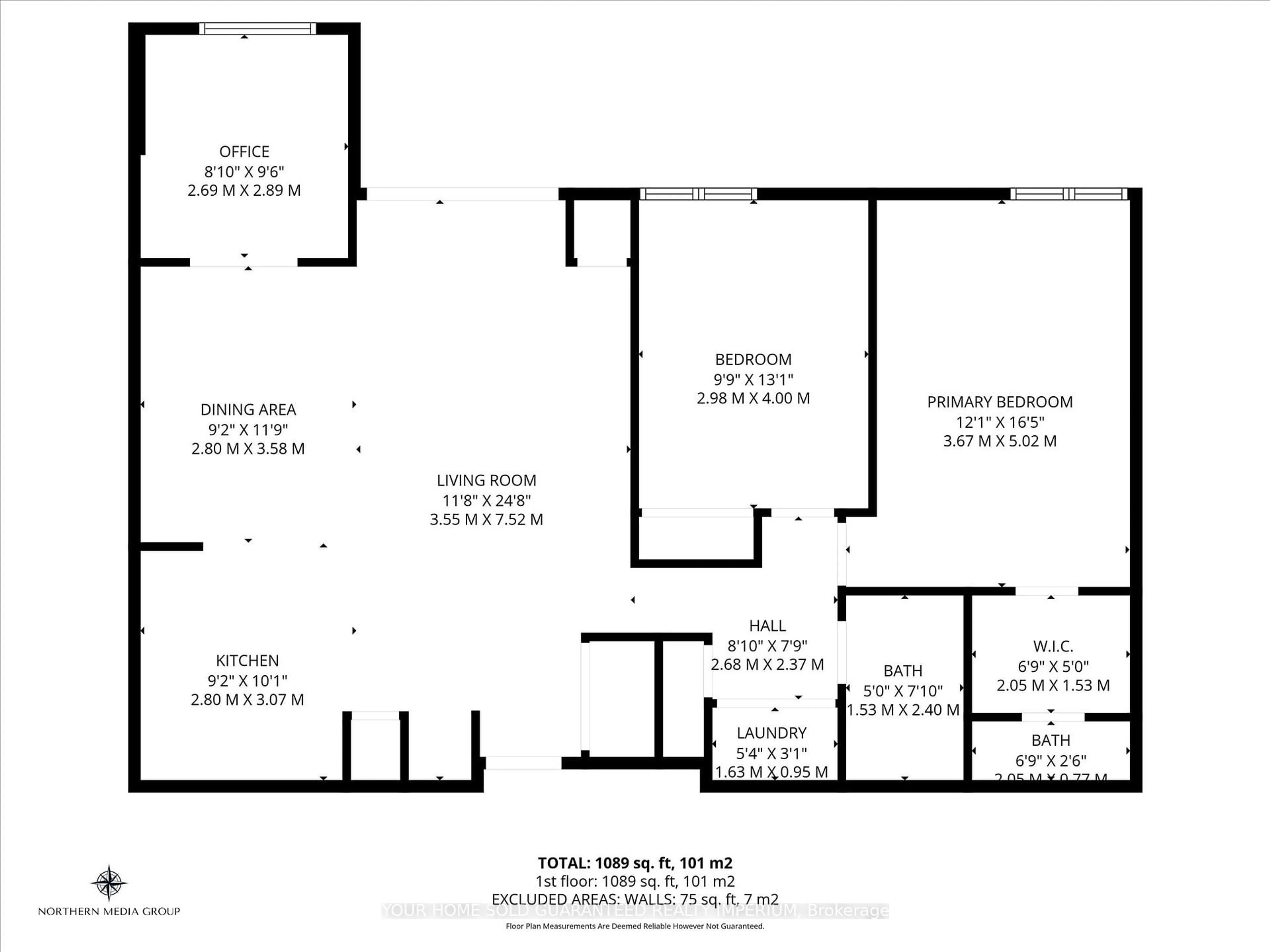 Floor plan for 301 Frances Ave #705, Hamilton Ontario L8E 3M6