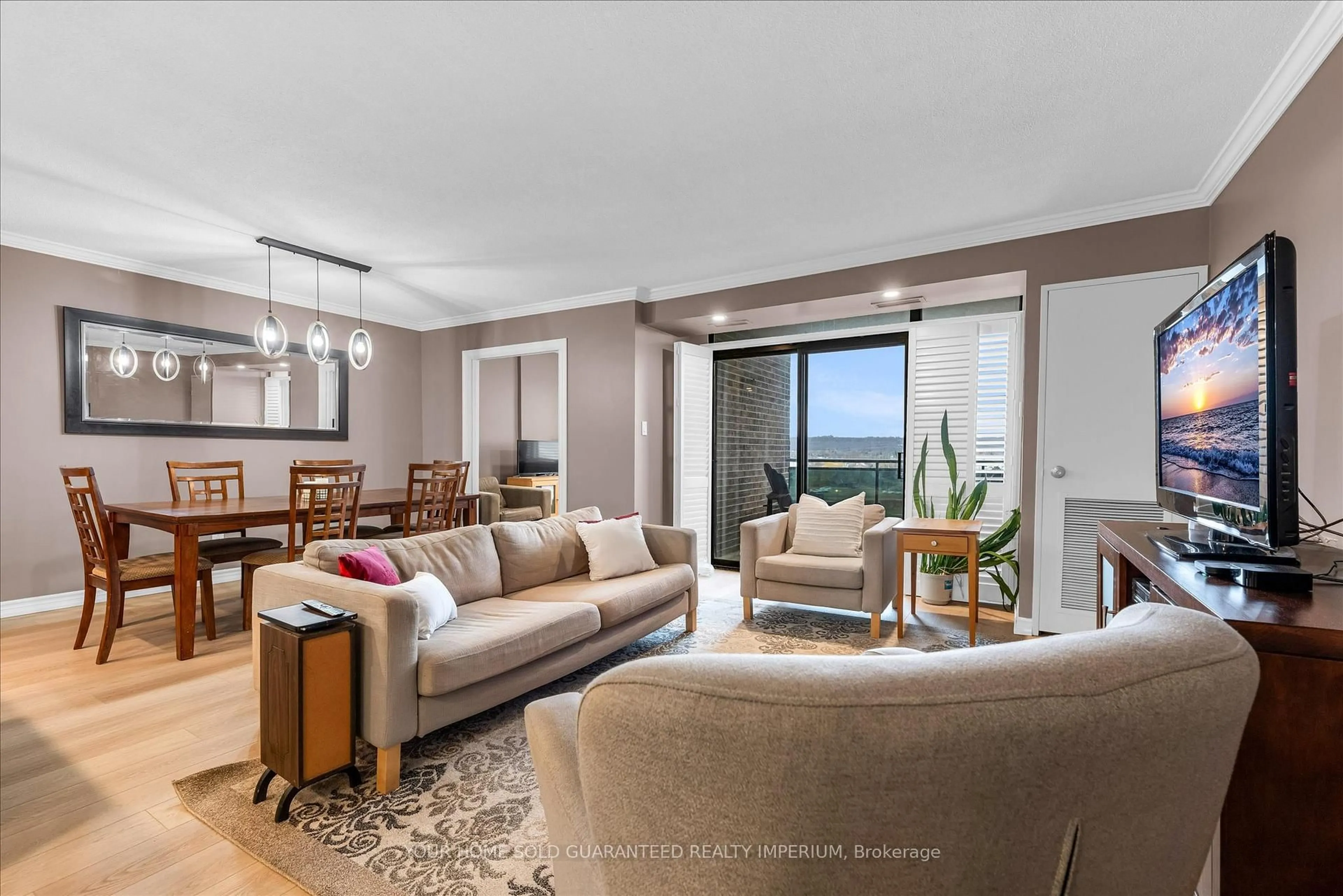 Living room with furniture, unknown for 301 Frances Ave #705, Hamilton Ontario L8E 3M6