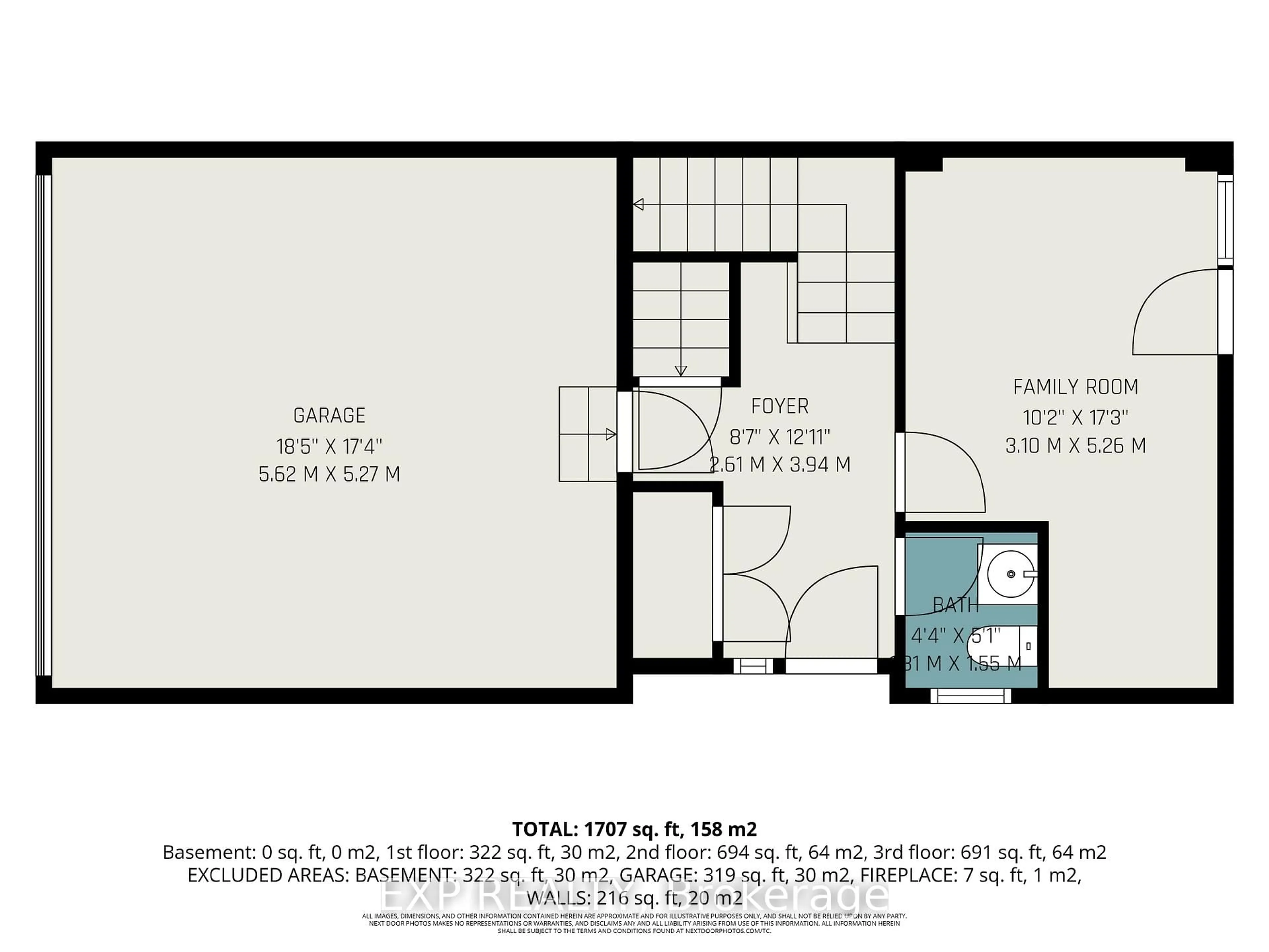 Floor plan for 51 Callaghan Private, Ottawa Ontario K2K 0A6