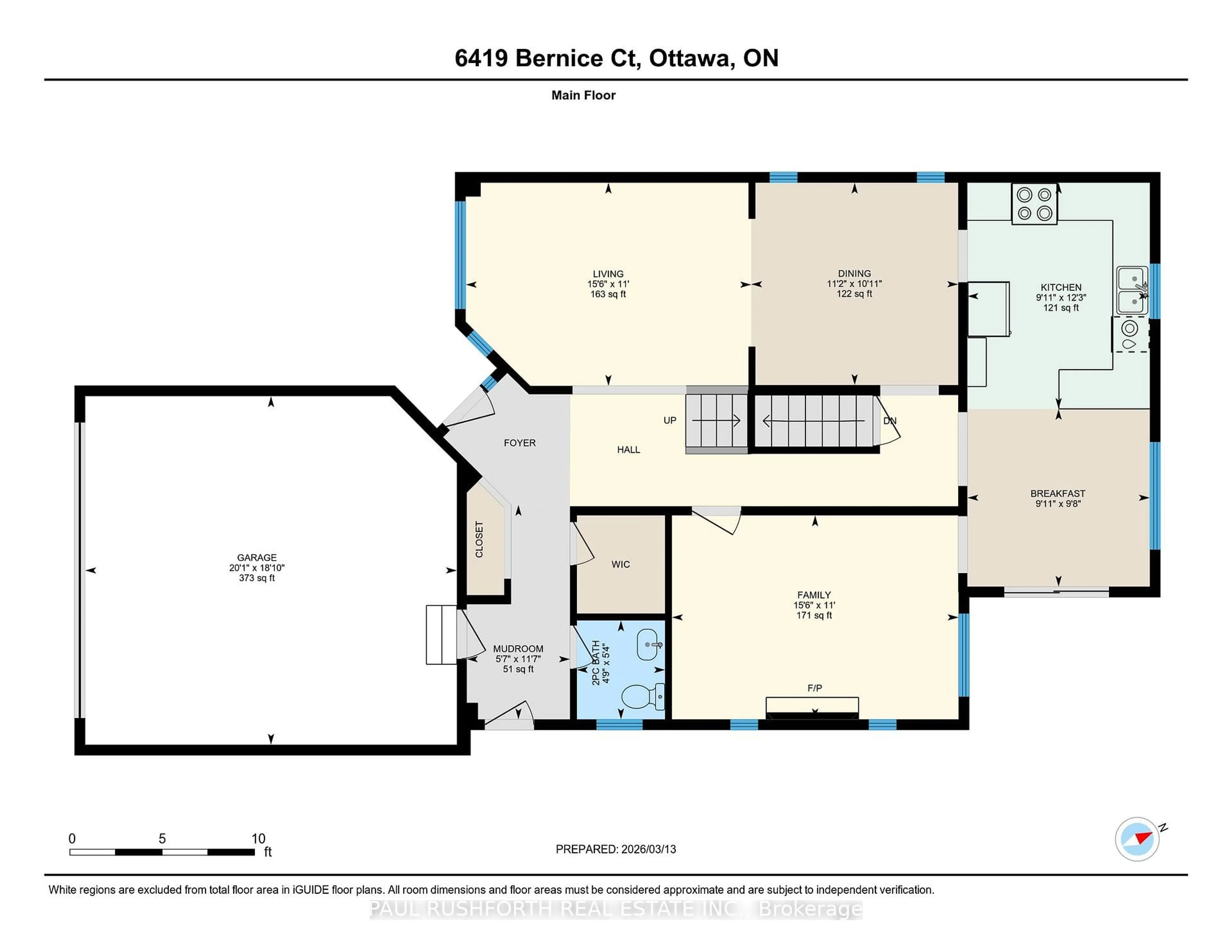 Floor plan for 6419 Bernice Crt, Orleans Ontario K1C 7E5