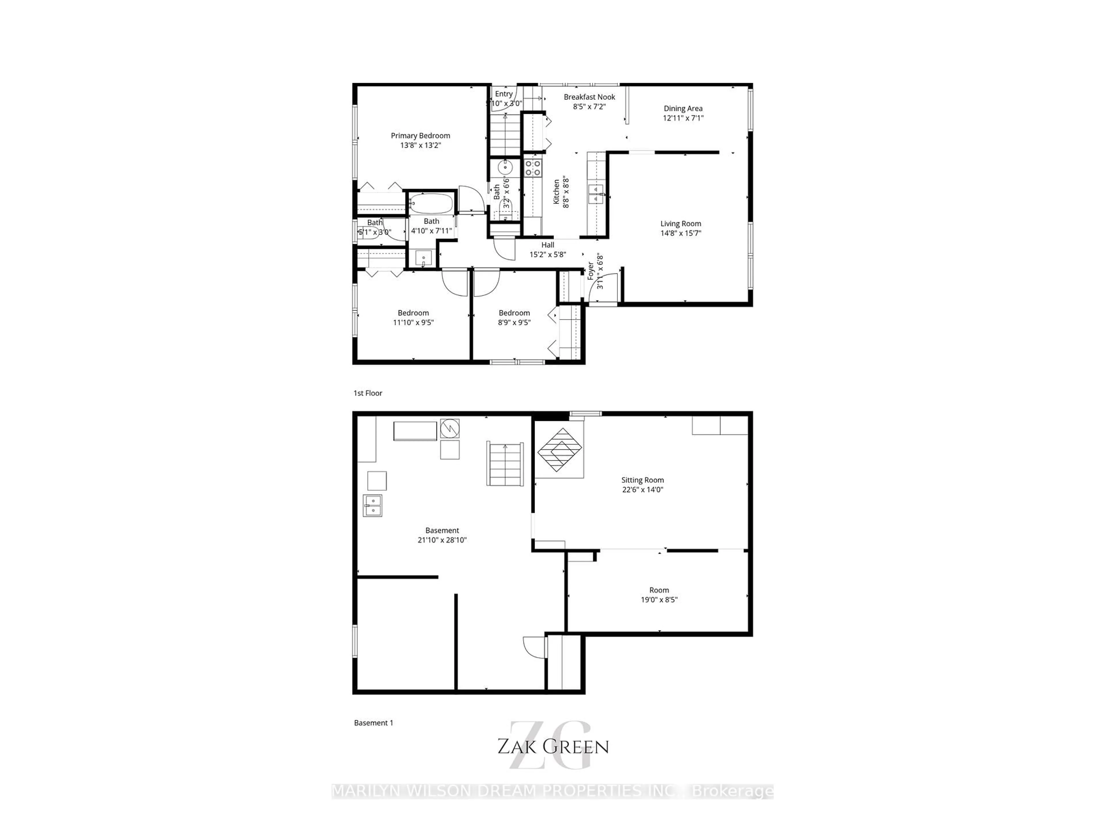 Floor plan for 2422 Magnus Ave, Ottawa Ontario K1G 1J8