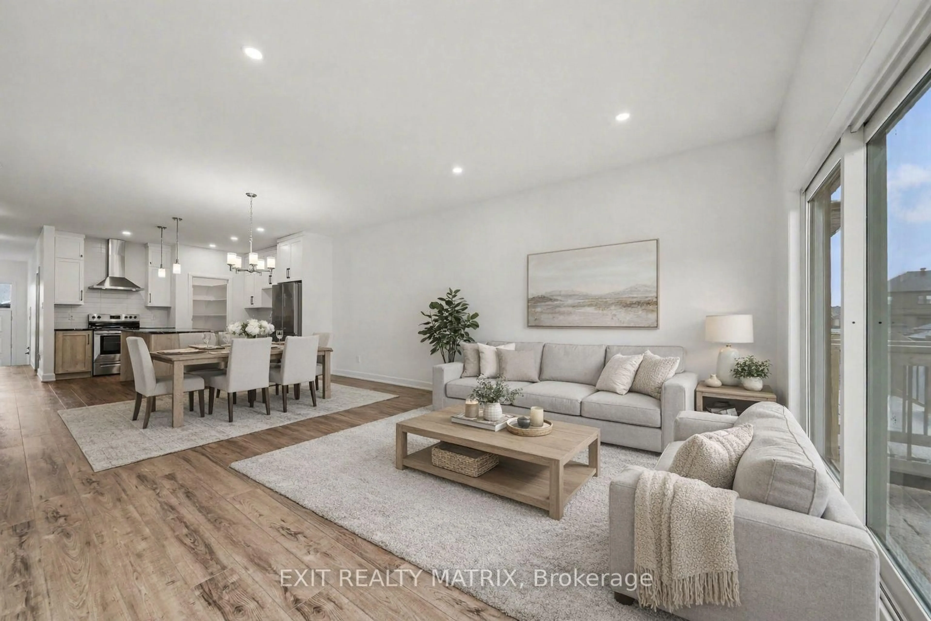 Living room with furniture, wood/laminate floor for 819 Namur St, Russell Ontario K0A 1W0