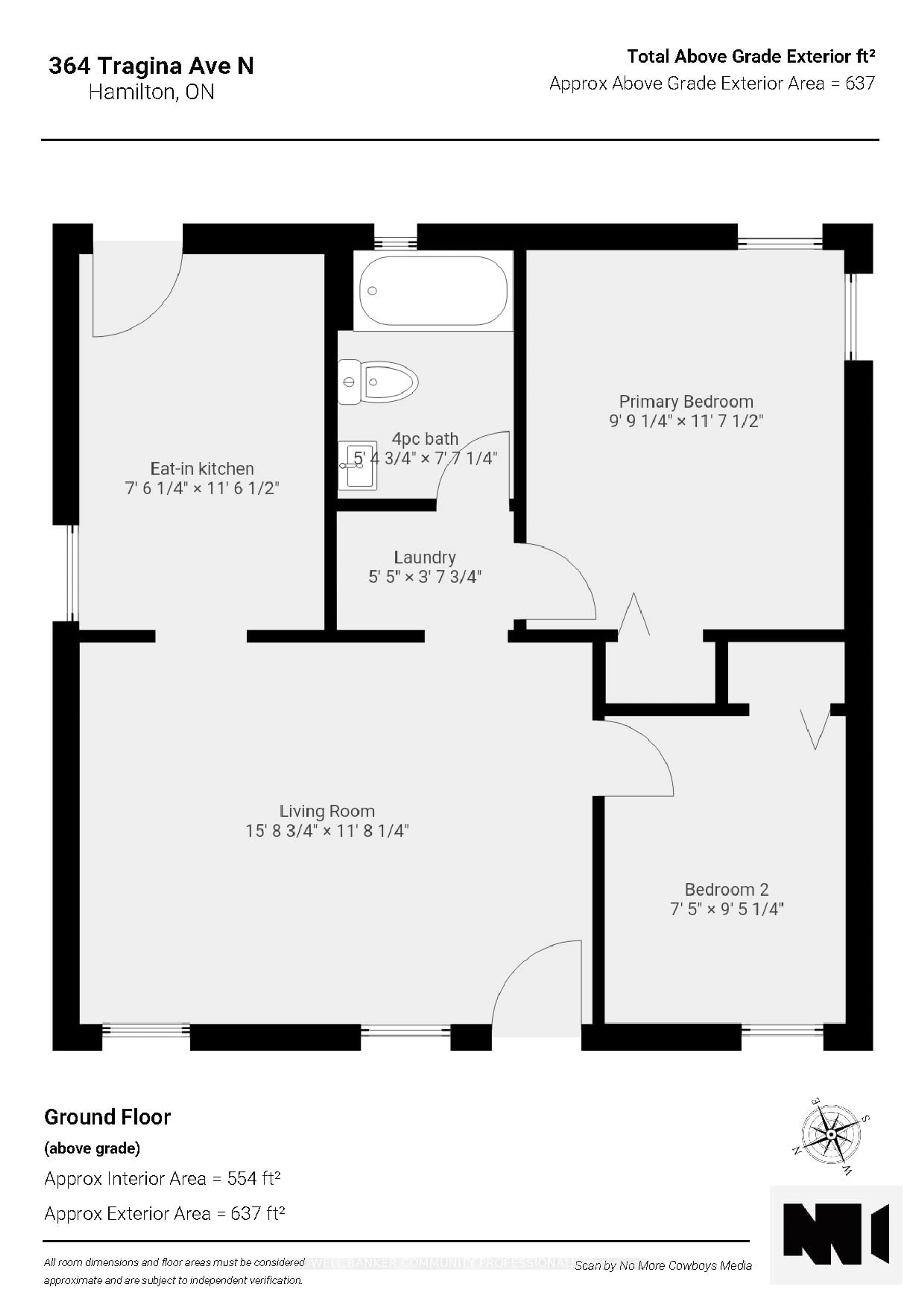Floor plan for 364 Tragina Ave, Hamilton Ontario L8H 5E5